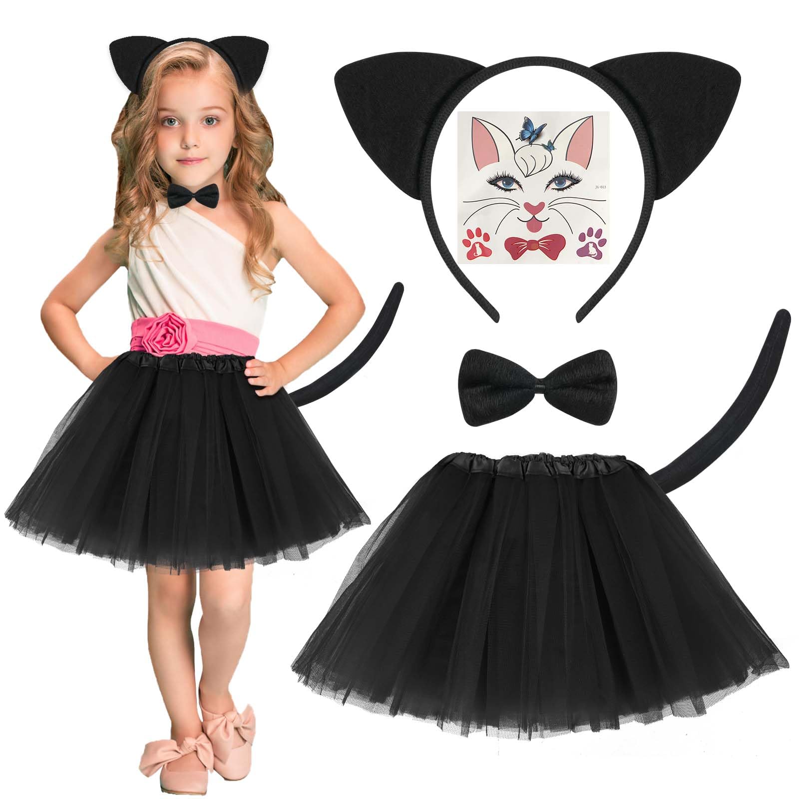 Cat Costume for Kids - Animal Costume Set with Accessories - Animal