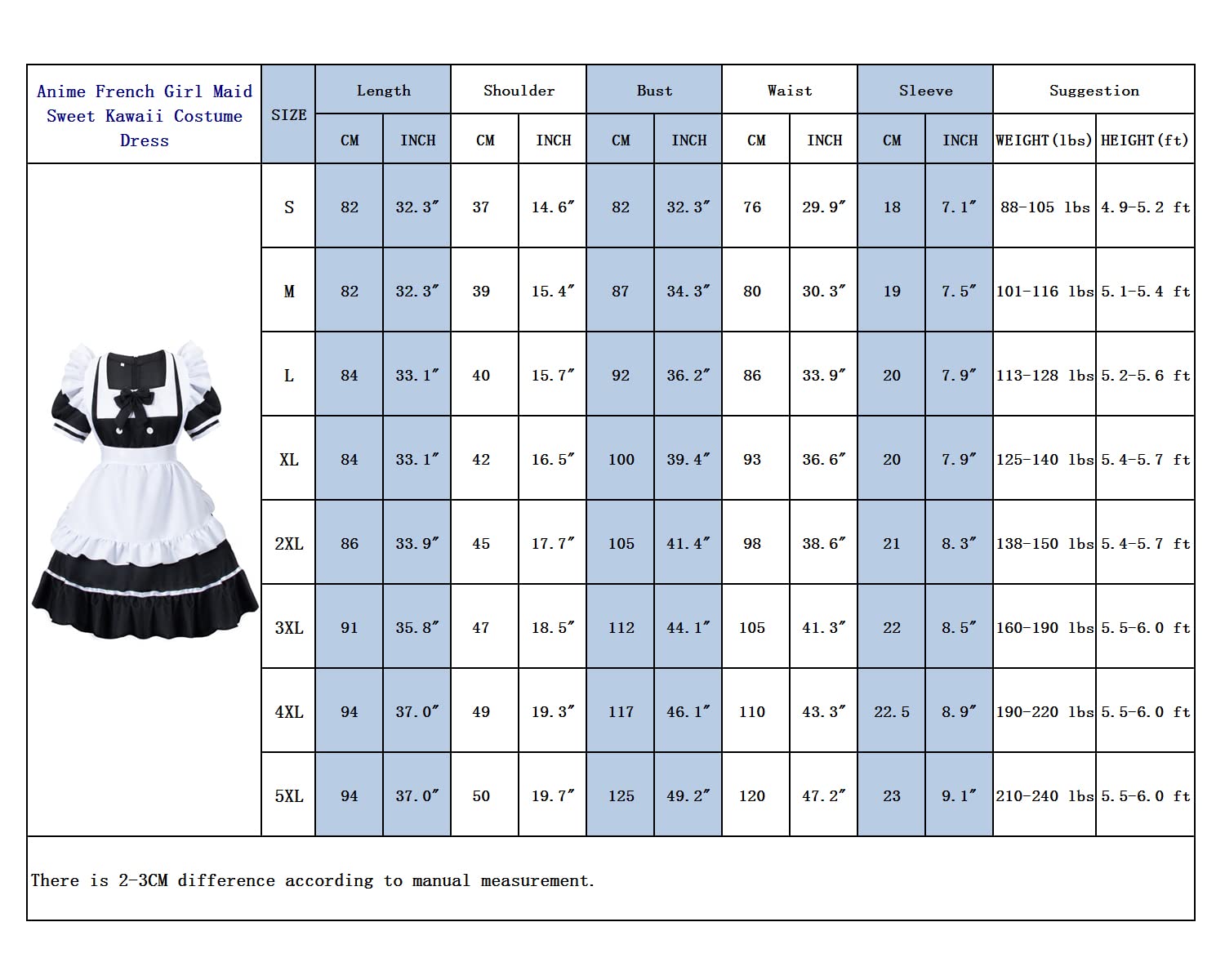 Anime French Women Bunny Maid Sweet Kawaii Costume Cosplay Dress (image 6)