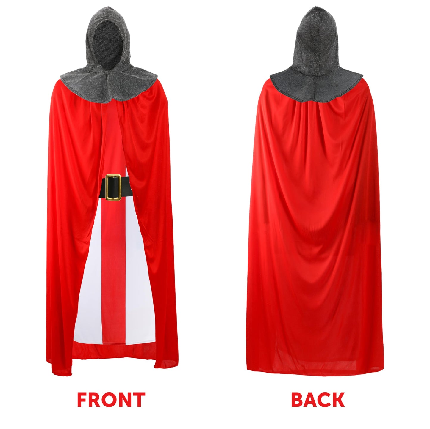 I LOVE FANCY DRESS Adults Knight Costume - XLarge - English Flag Tunic With Black Belt, Red Cape, Chain Mail Armour Headpiece - Perfect for Sporting Events, English Celebrations