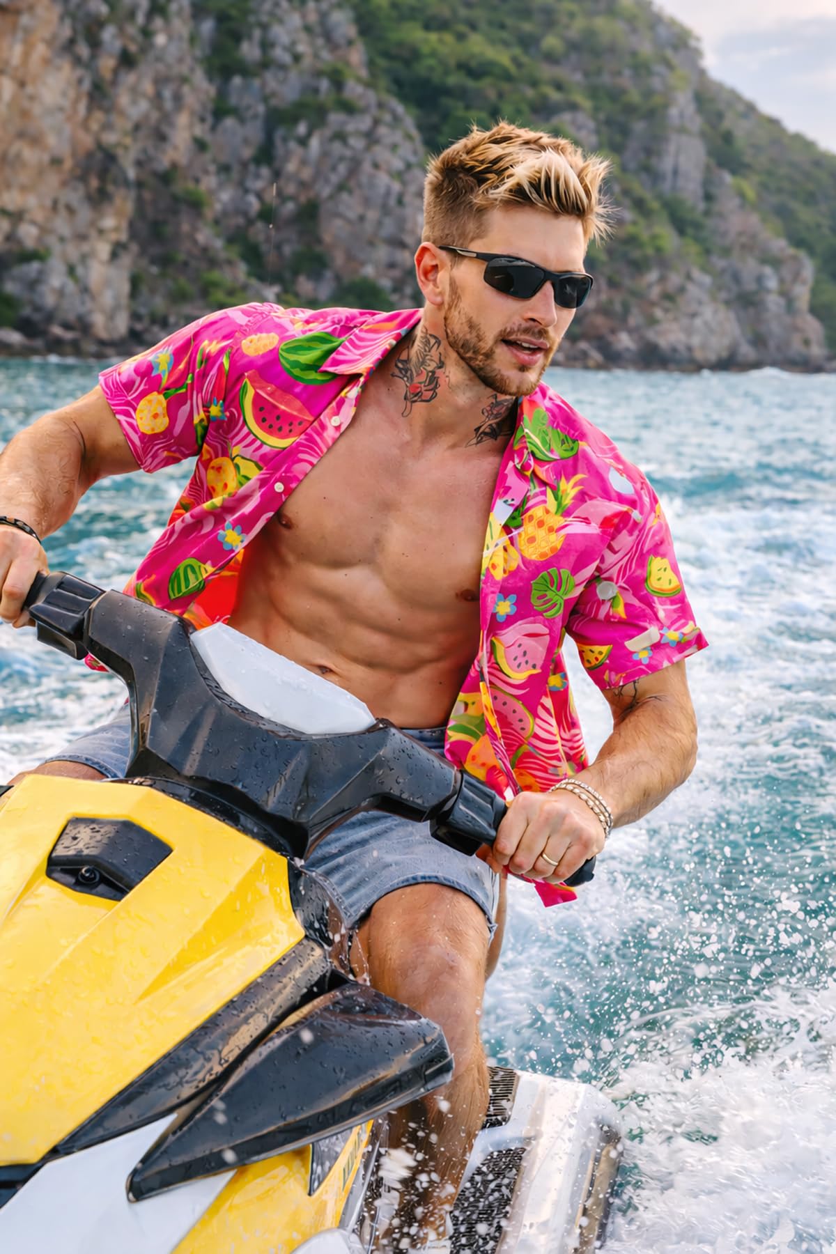 Hawaiian Shirt for Men - Tropical Men's Hawaiian Shirt Short Sleeve