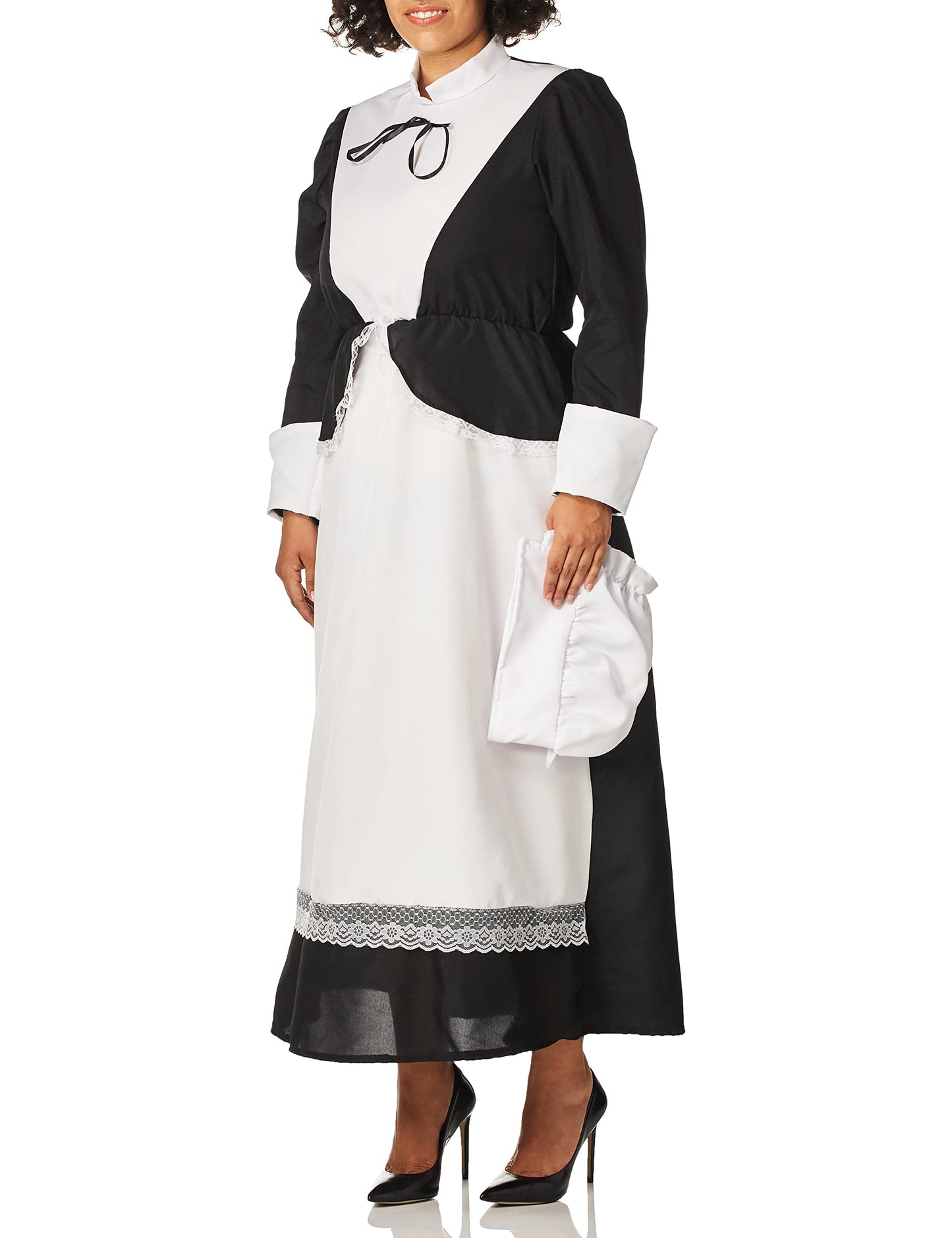 Forum Novelties Women's Plymouth Pilgrim Costume, Black, Plus Size