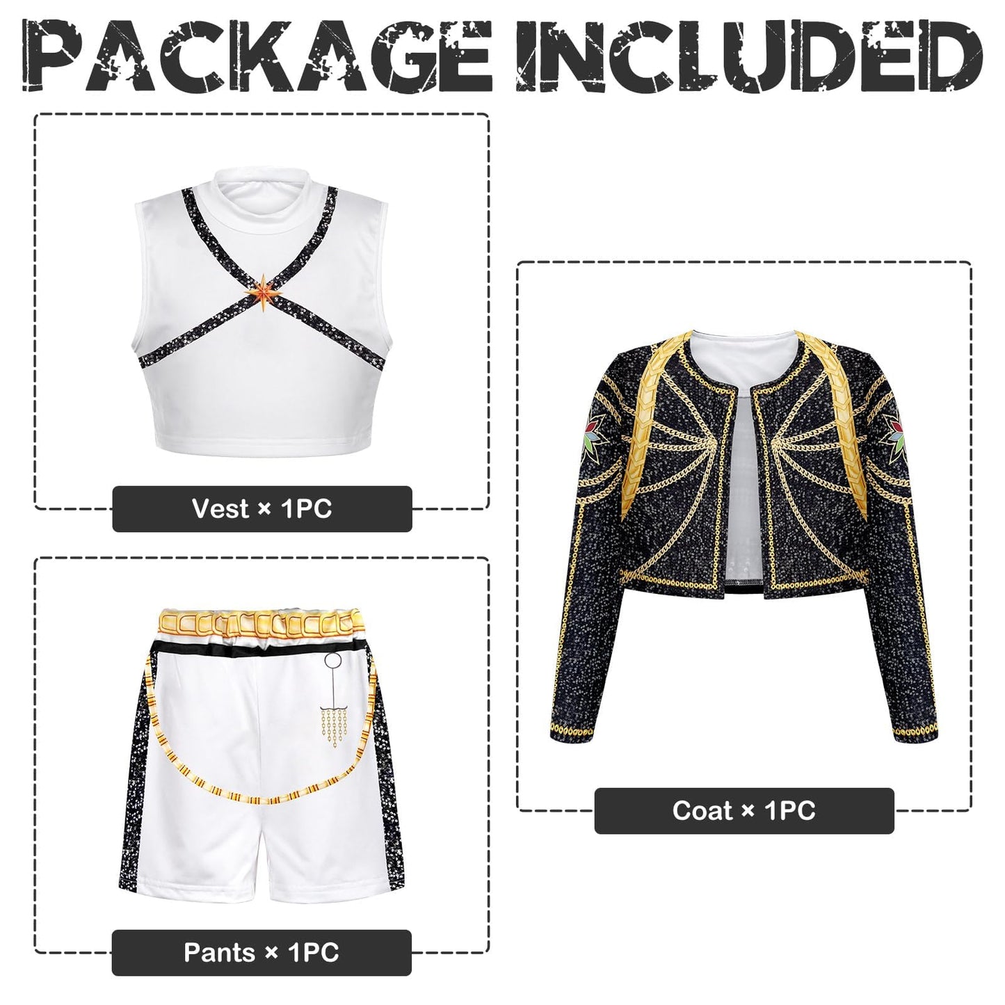 Korean Pop Costumes - Halloween Costume Set with Jacket T-Shirt