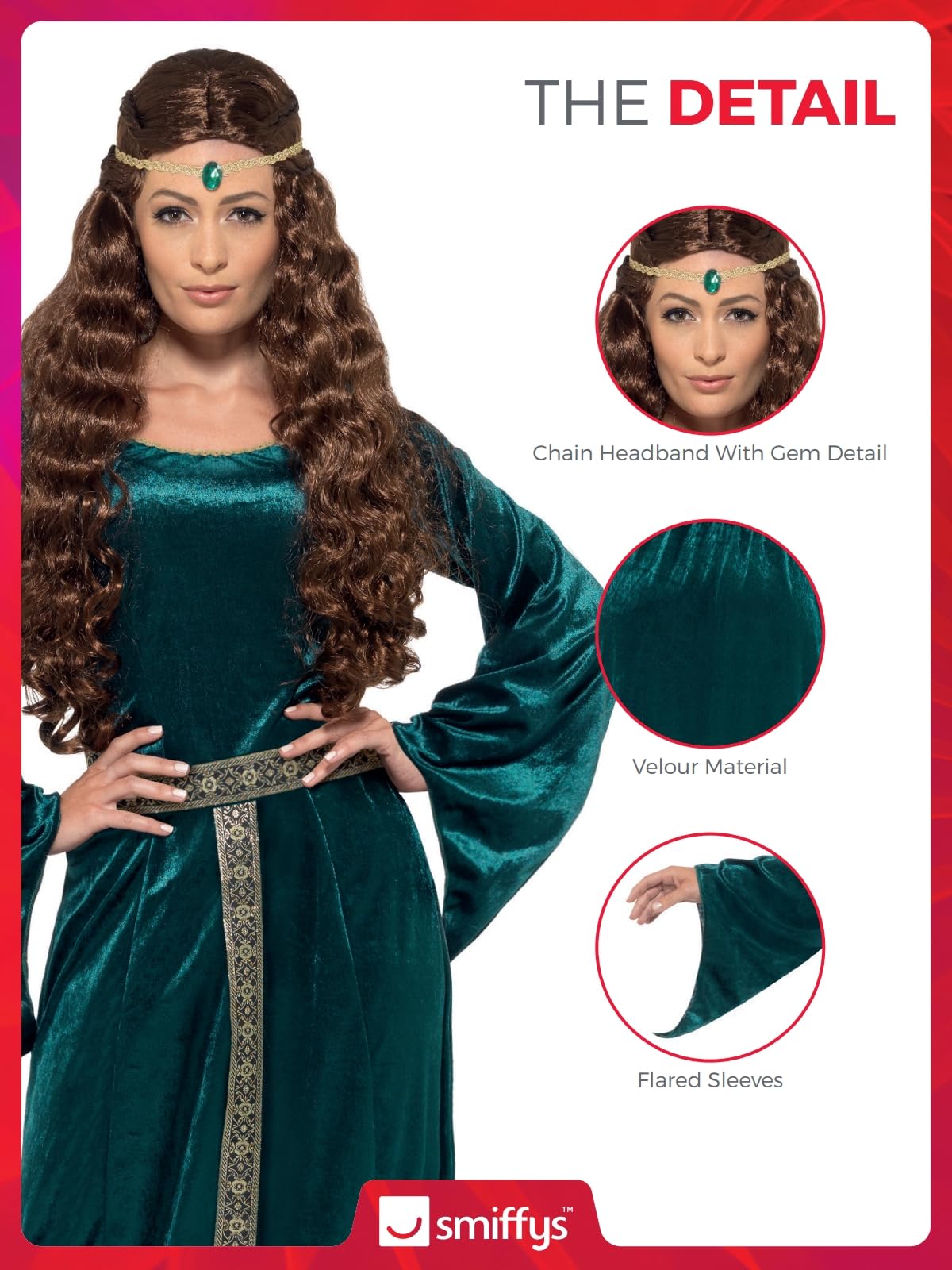 Fancy Dress Medieval Maid Costume (S)