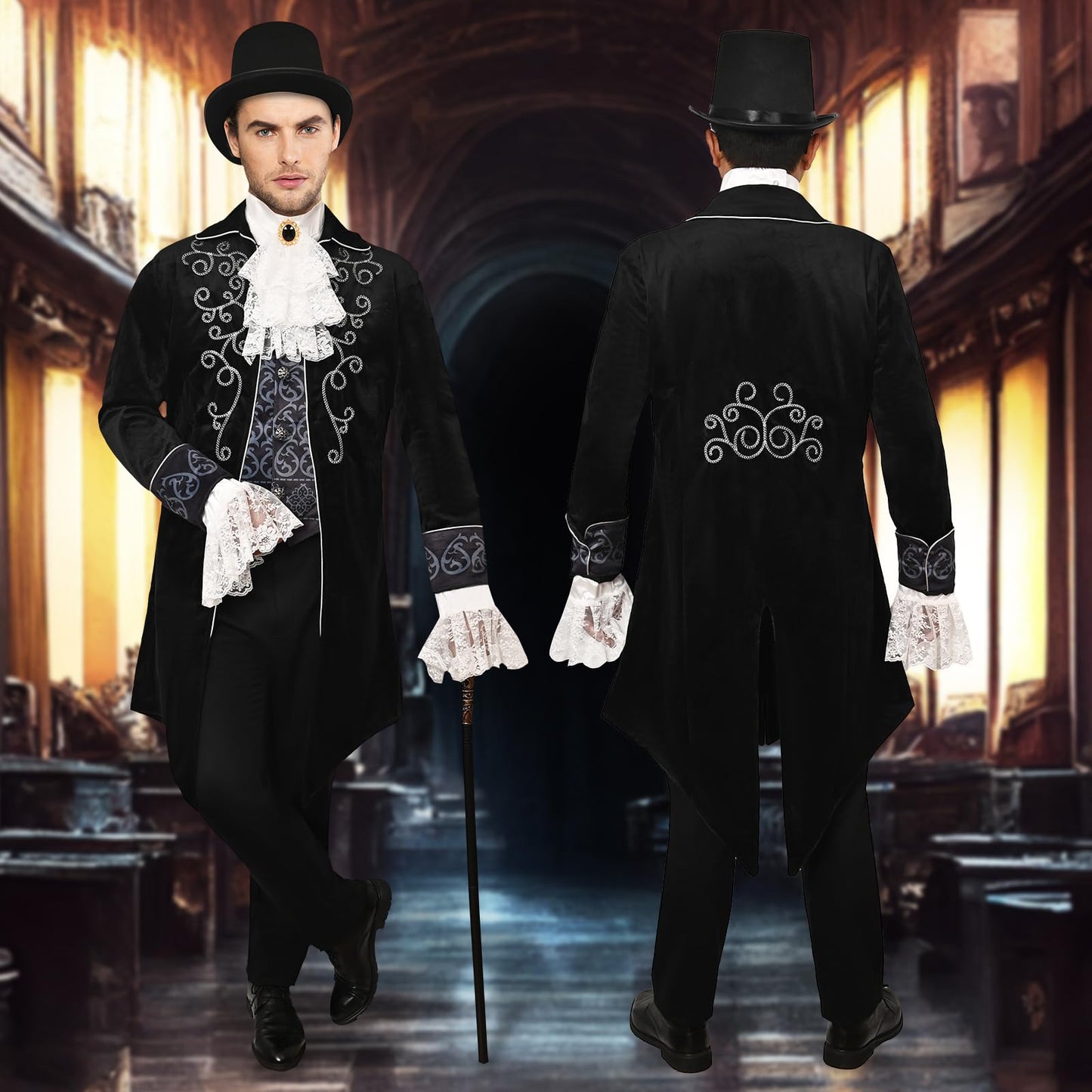 Medieval Clothing Men Costumes Medieval Steampunk Jacket - Gothic