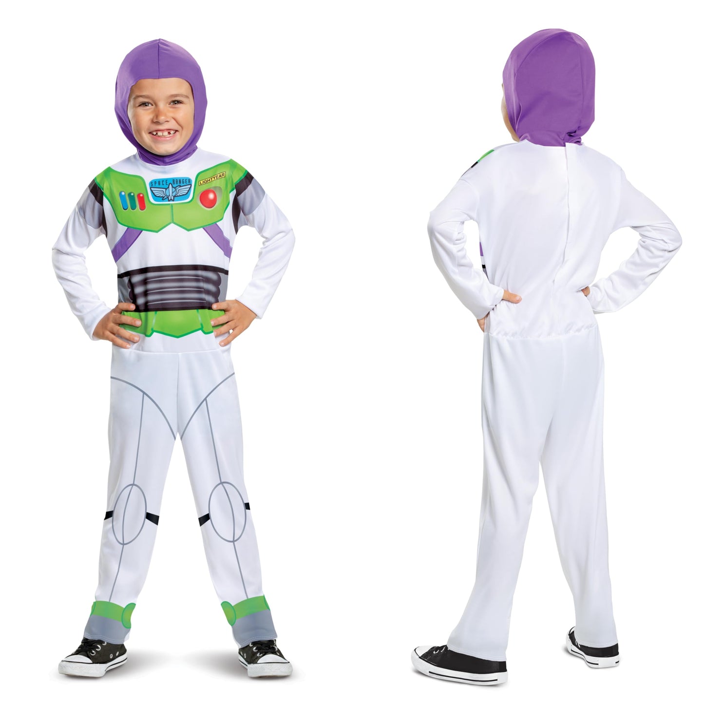 Disguise Toy Story Buzz Lightyear Costume for Kids, Official Pixar Licensed Product, Detailed Character Jumpsuit with Printed Details and Fabric Hood, For 3-4 Years