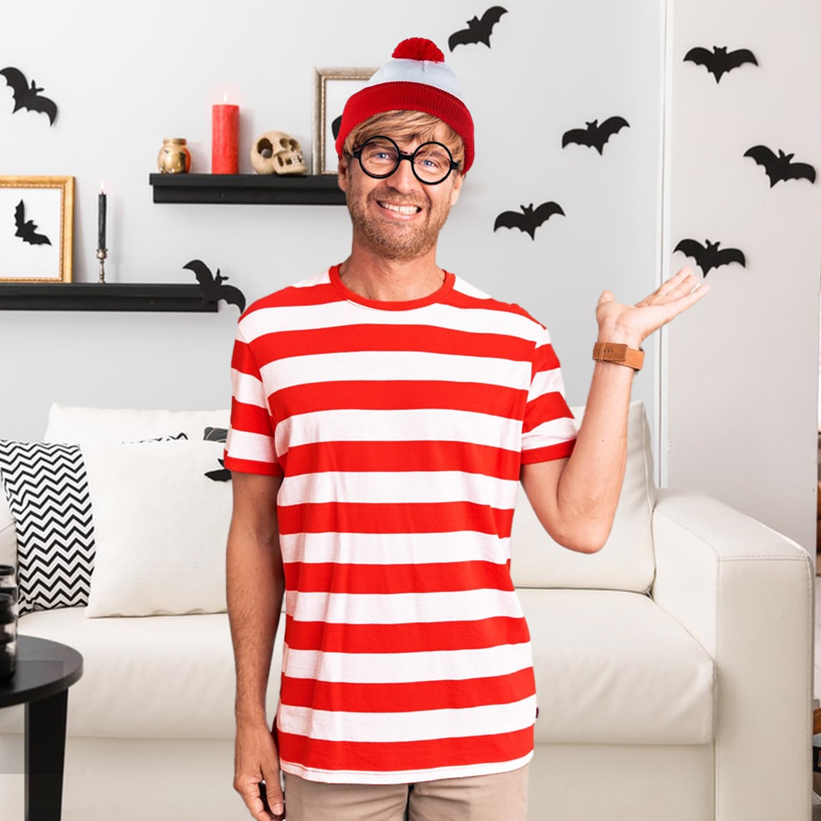 Wally Costume Cosplay Accessories Set with Red and White Striped (image 7)