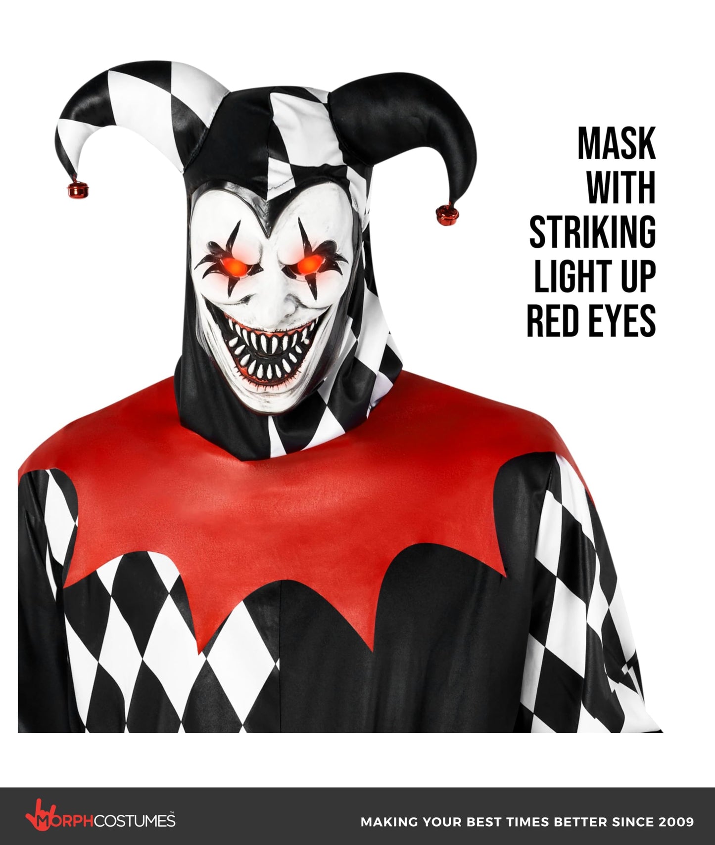 Light Up Jester Costume Men - Mens Jester Costume - Halloween