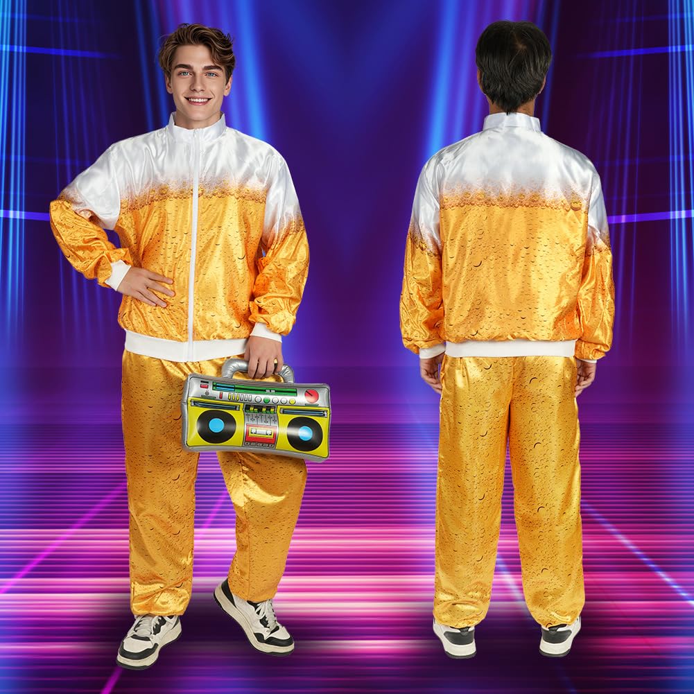 80s 90s Shell Suit Retro - Vintage Disco Beer Outfit - Oktoberfest (image 5)