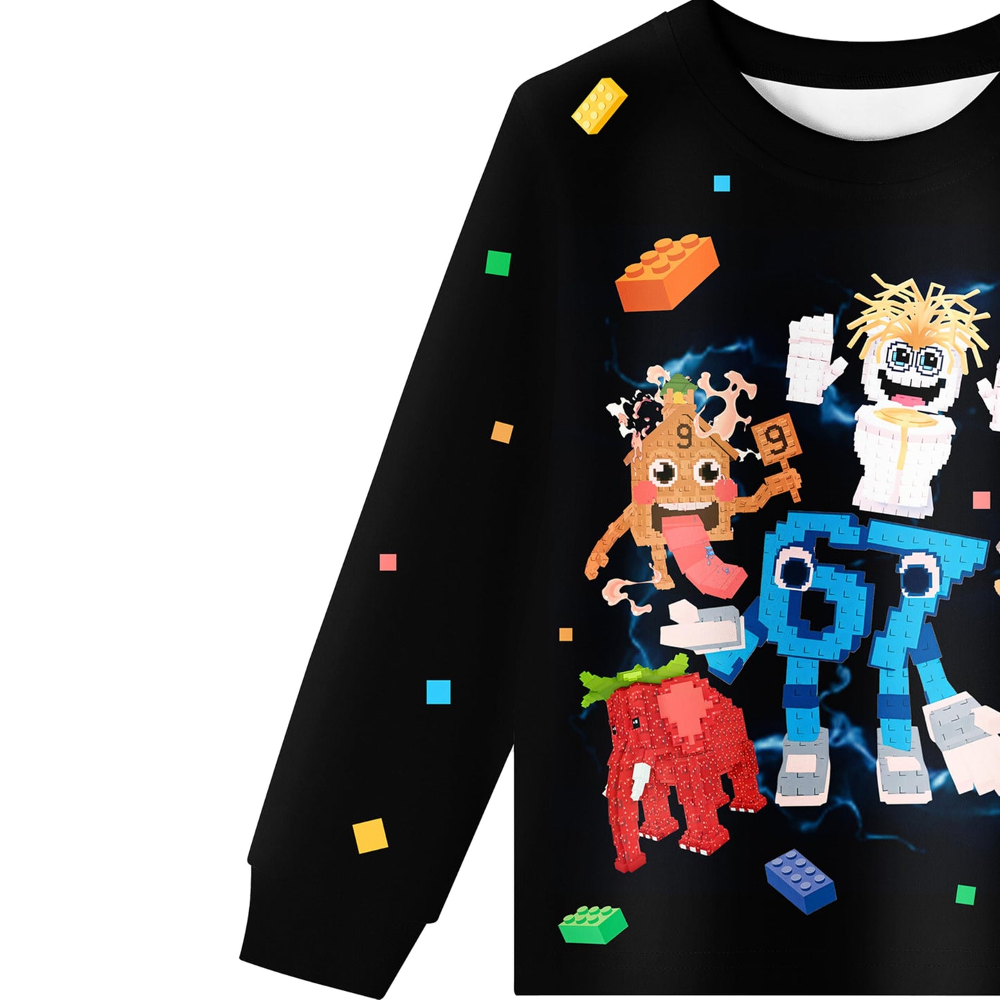 Boys Clothes Set Brain 67 Theme Six Seven Cartoon Long Sleeve Shirt