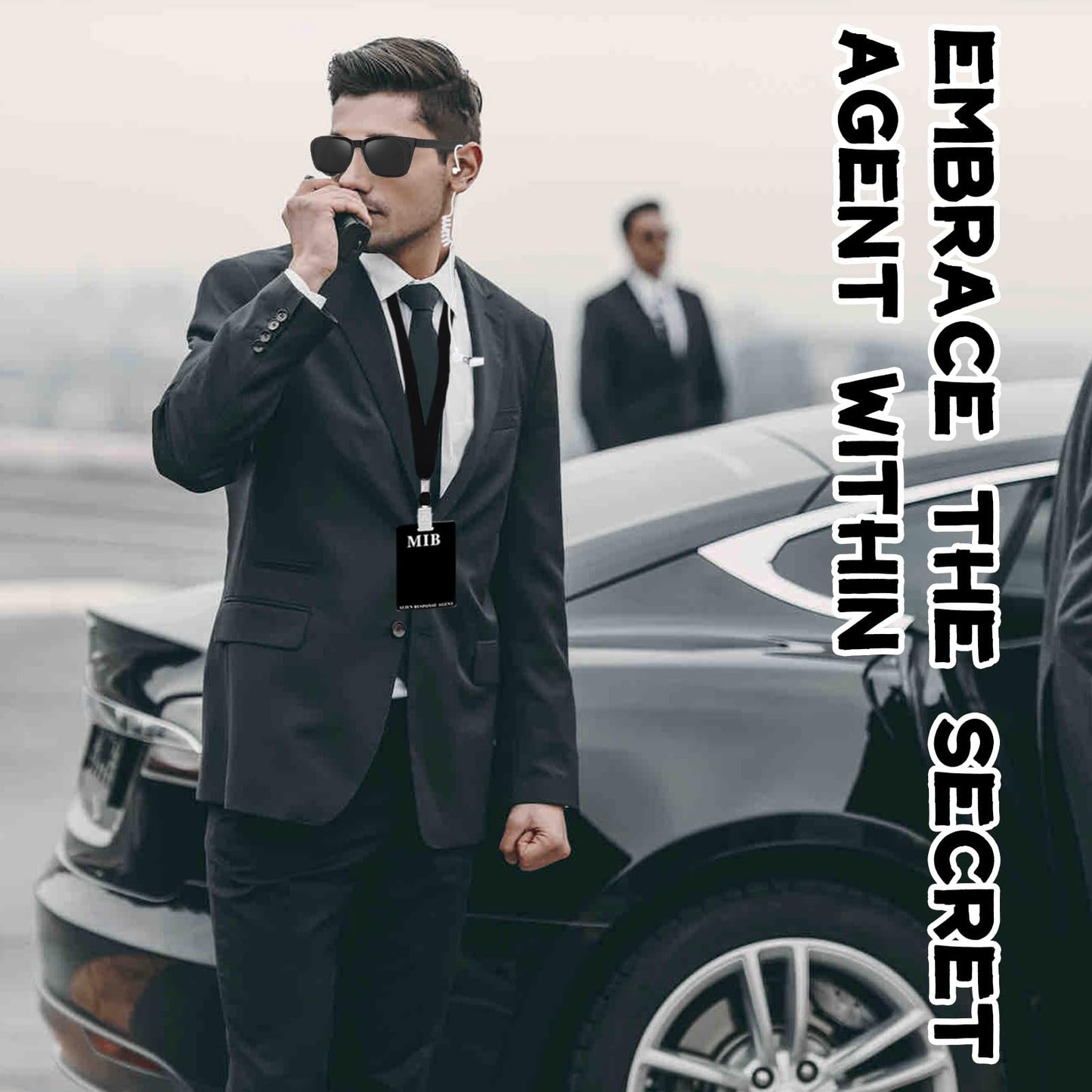 Double Agent Costume Accessories Set - Secret Agent Fancy Dress Kit (image 7)