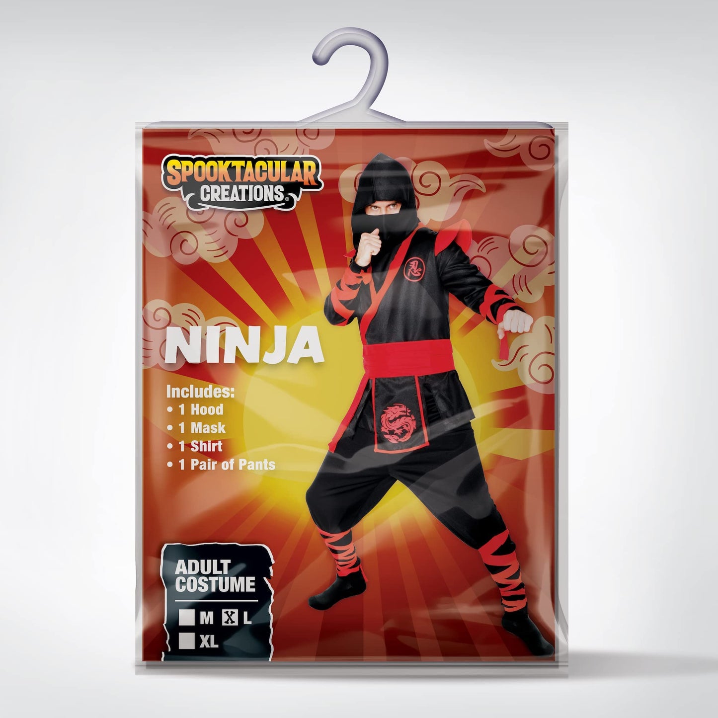 Men Ninja Deluxe Costume for Adult Halloween Dress Up Party - Trick (image 6)
