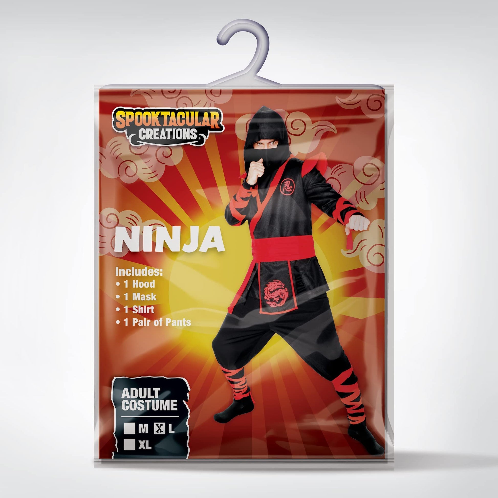 Men Ninja Deluxe Costume for Adult Halloween Dress Up Party - Trick (image 6)