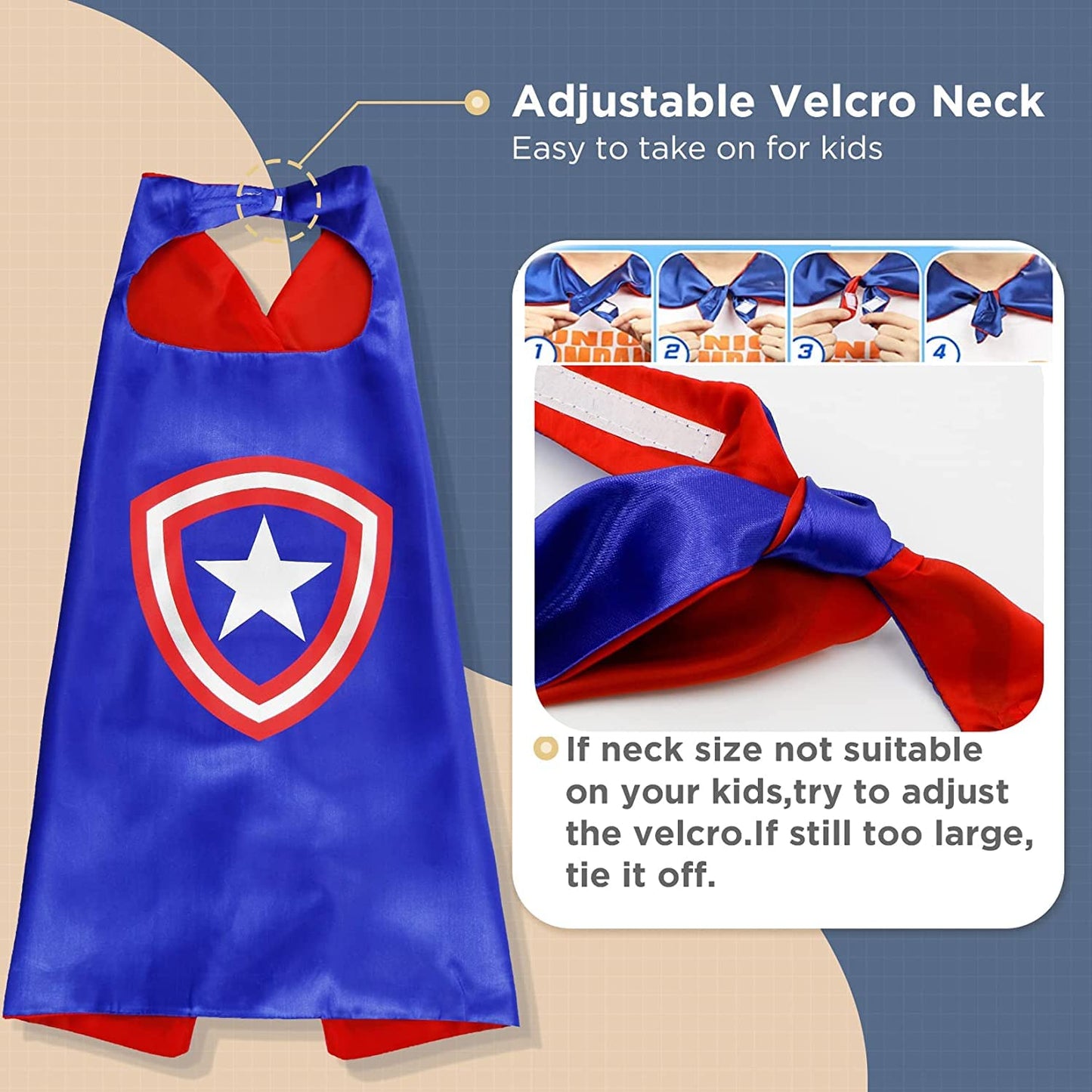 LATERN 6Pcs Superhero Cape and Mask, Cartoon Superhero Costumes Dress up Toys for Kids Boys Girls Birthday Party Favors
