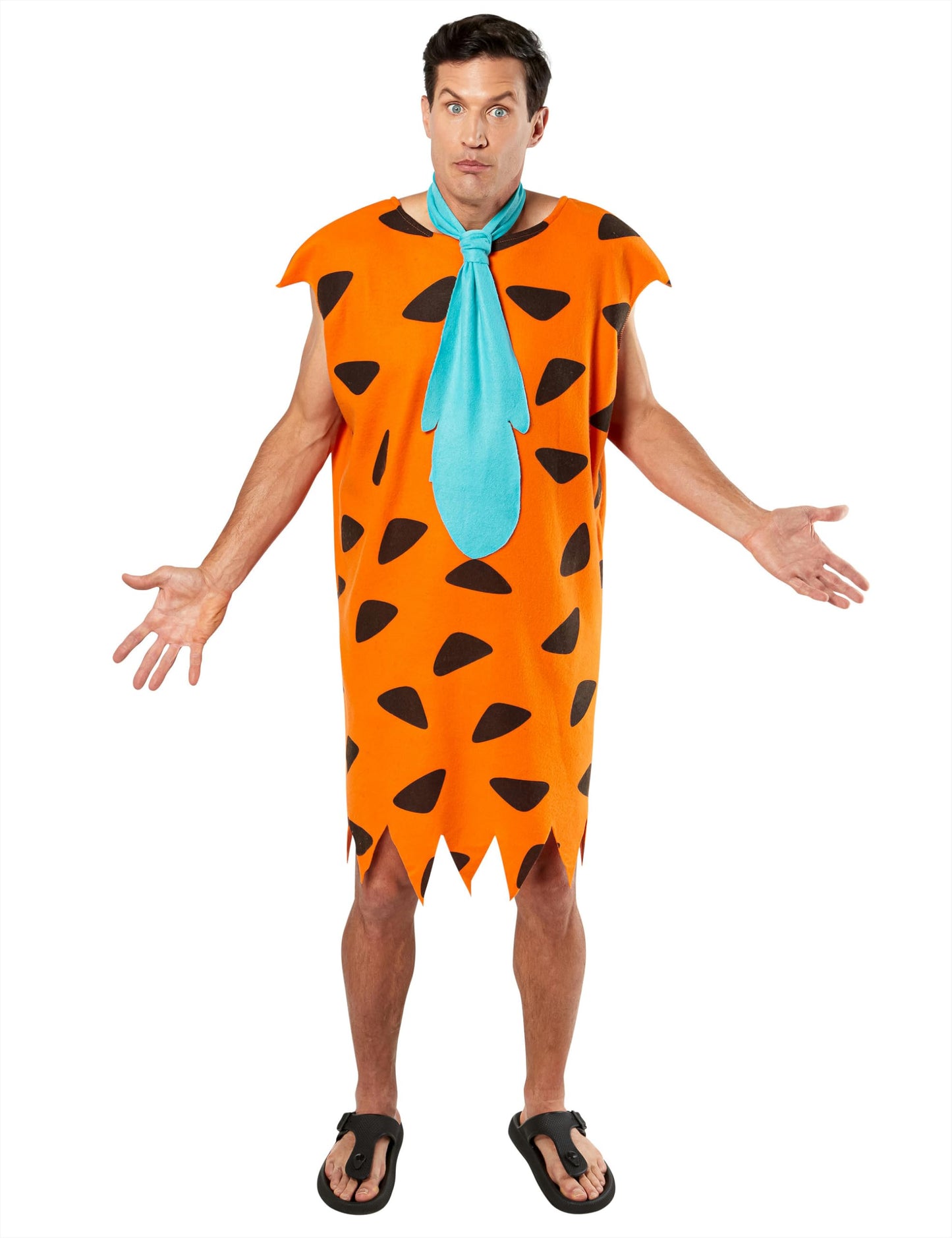 Official Fred Flintstone Fancy Dress - Standard - Orange Halloween
