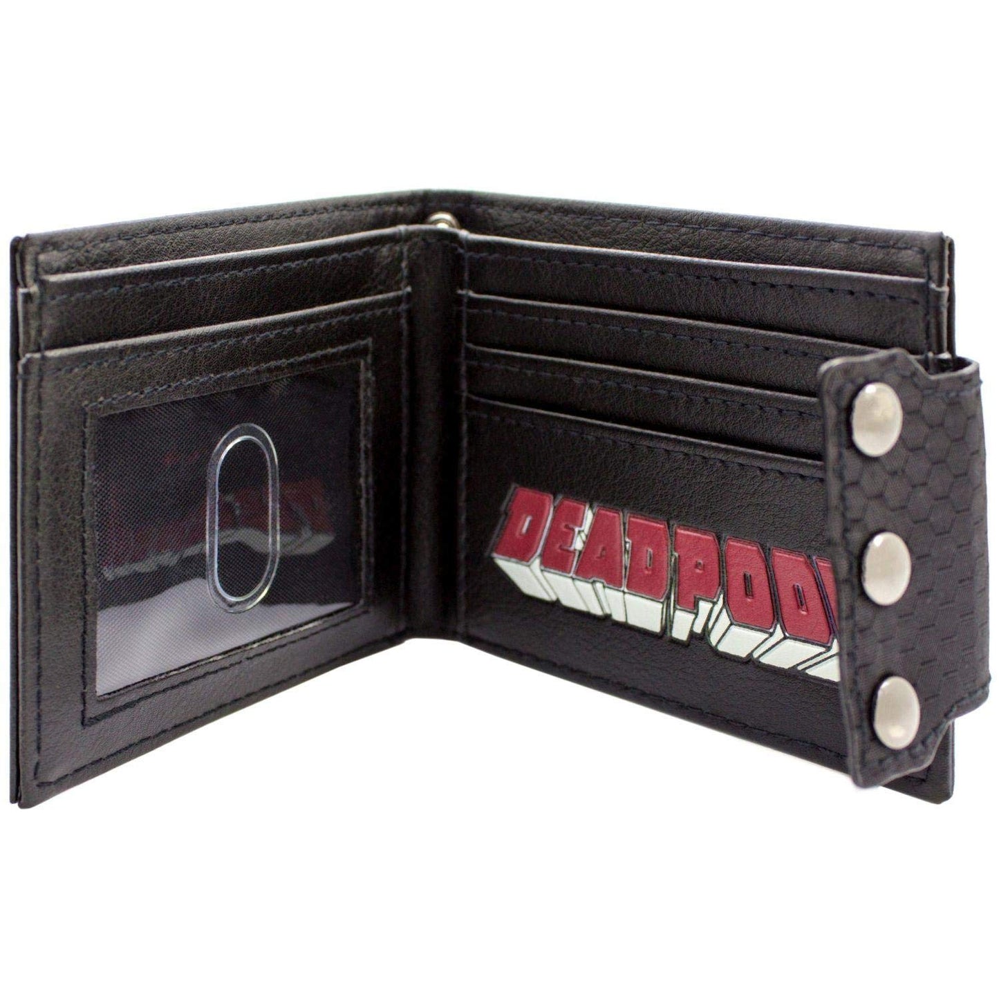 Antihero Metal Face Badge Triple Buttoned Wallet Bi-Fold Id & Card