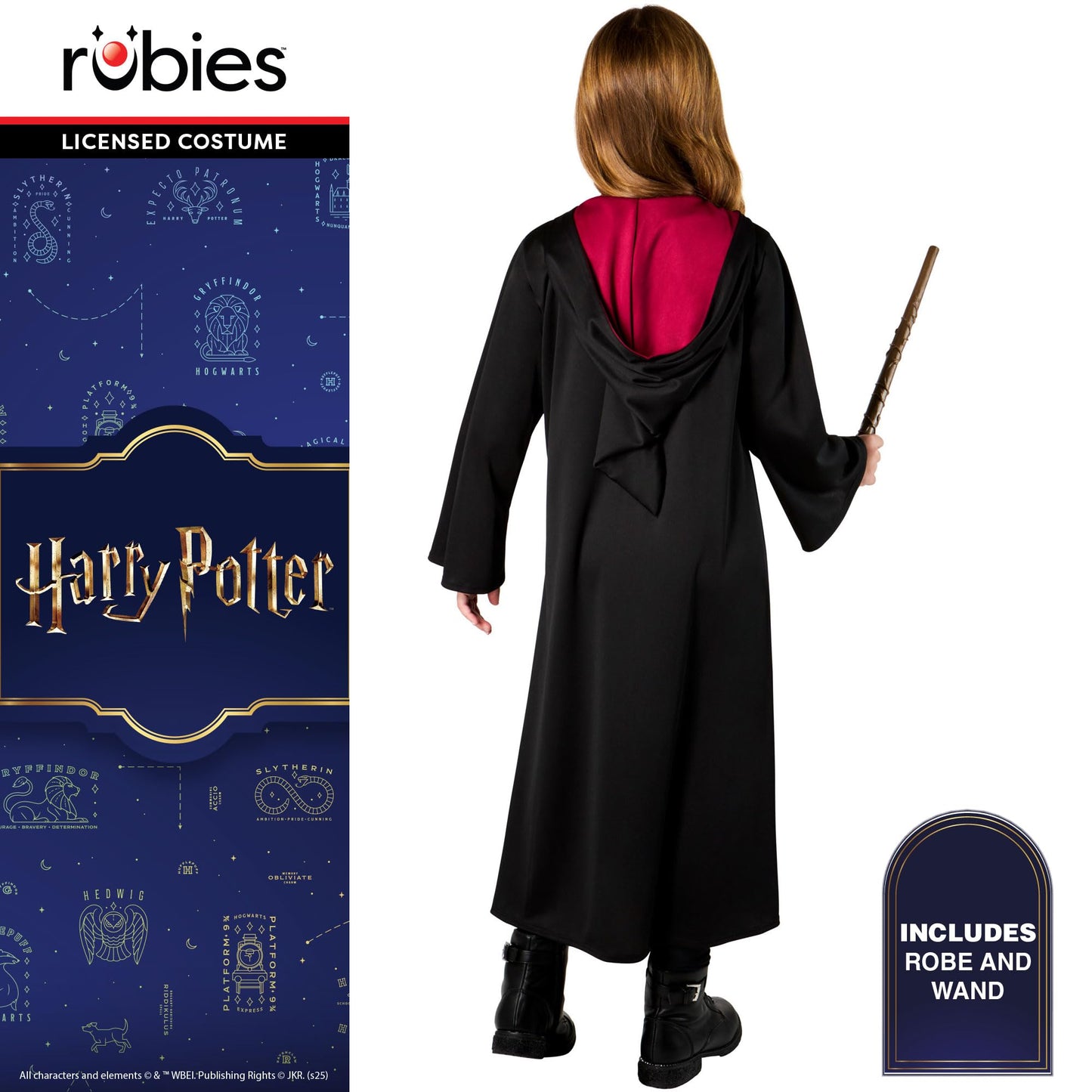 Rubies Official Warner Brothers Harry Potter Hermione Robe Set Childrens Costume, Kids Fancy Dress, Size 7-8 Years Halloween