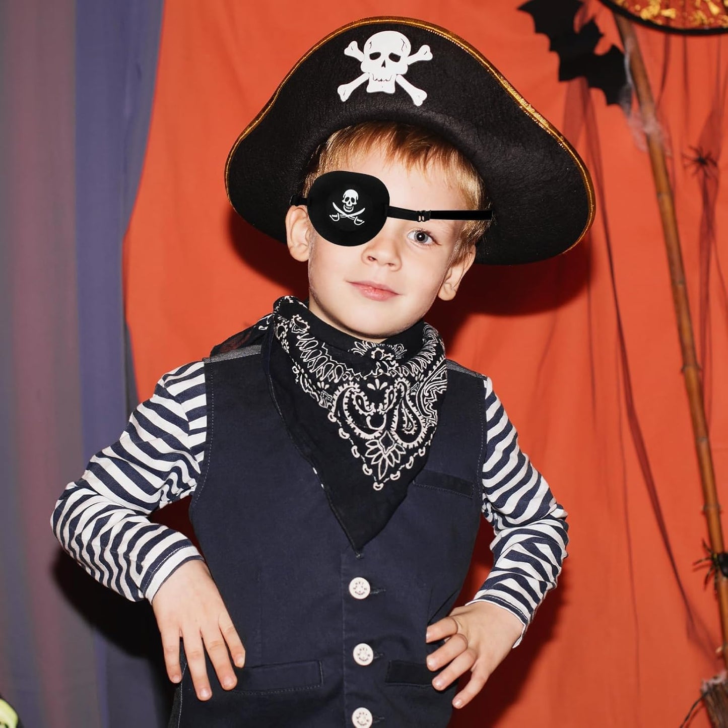 Pirate Eye Patch for Adults & Kids - Adjustable Buckle Reusable