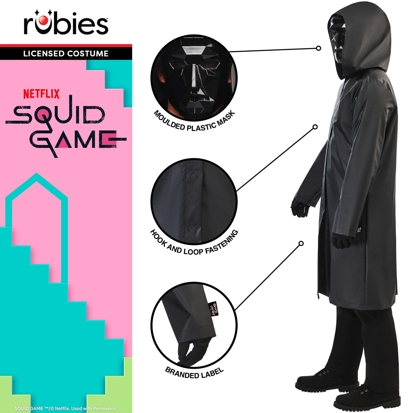 Rubies Official Squid Game Front Man Deluxe Costume, Adult Fancy Dress, Size Extra Small