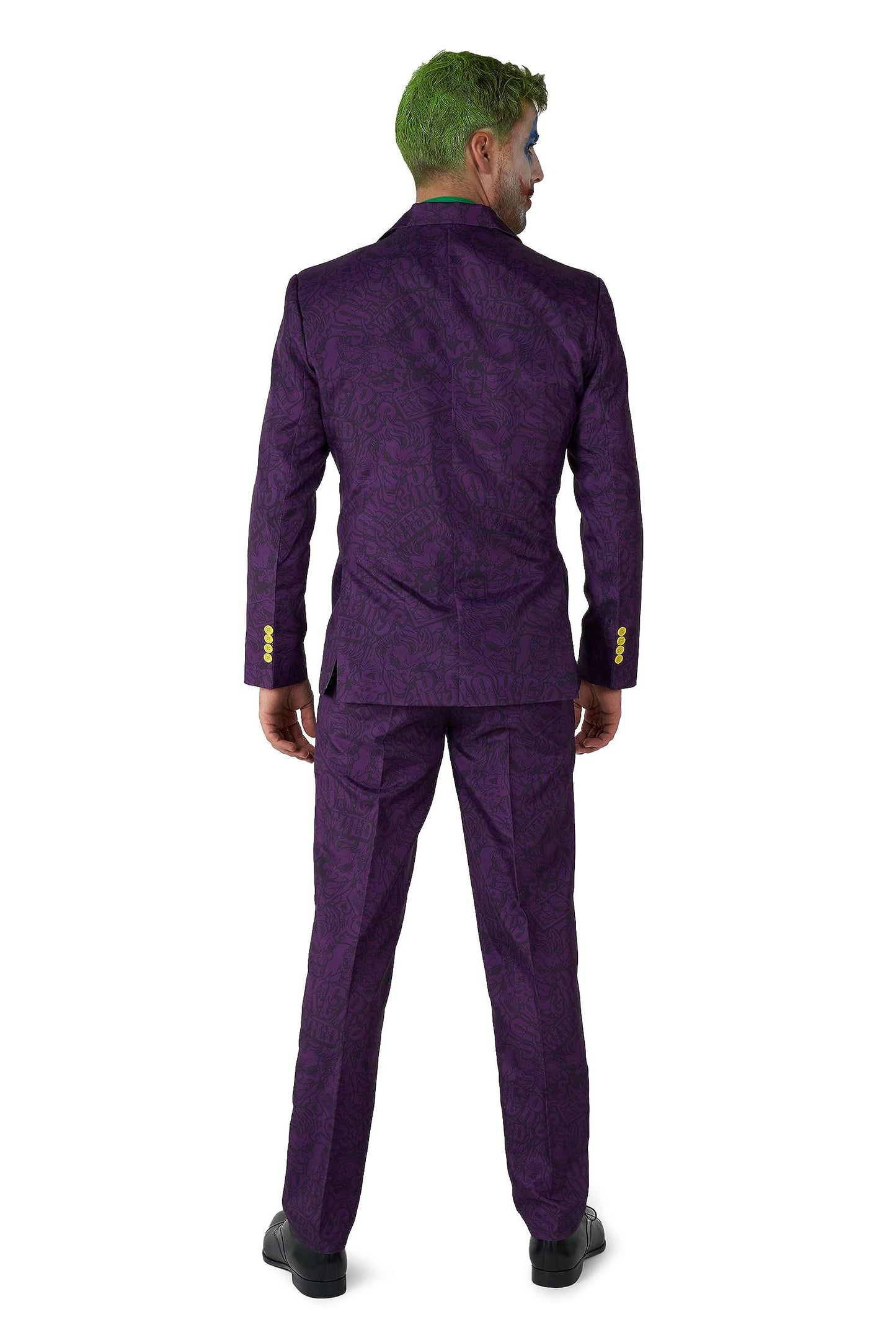 OFFSTREAM Men's The Joker Costume - Halloween Party Outfit - Batman Villains Outfit - Including Blazer, Pants and Tie - Purple