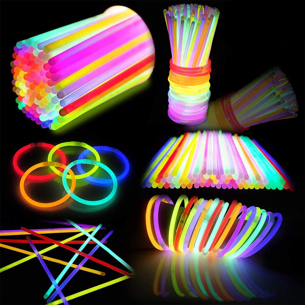JOYIN 100 pcs Glow Sticks Bulk 8"(20cm), Glowsticks – Party Accessories for Bracelets and Necklaces, Accessories, Easter, Christmas, Halloween Party Supplies Pack