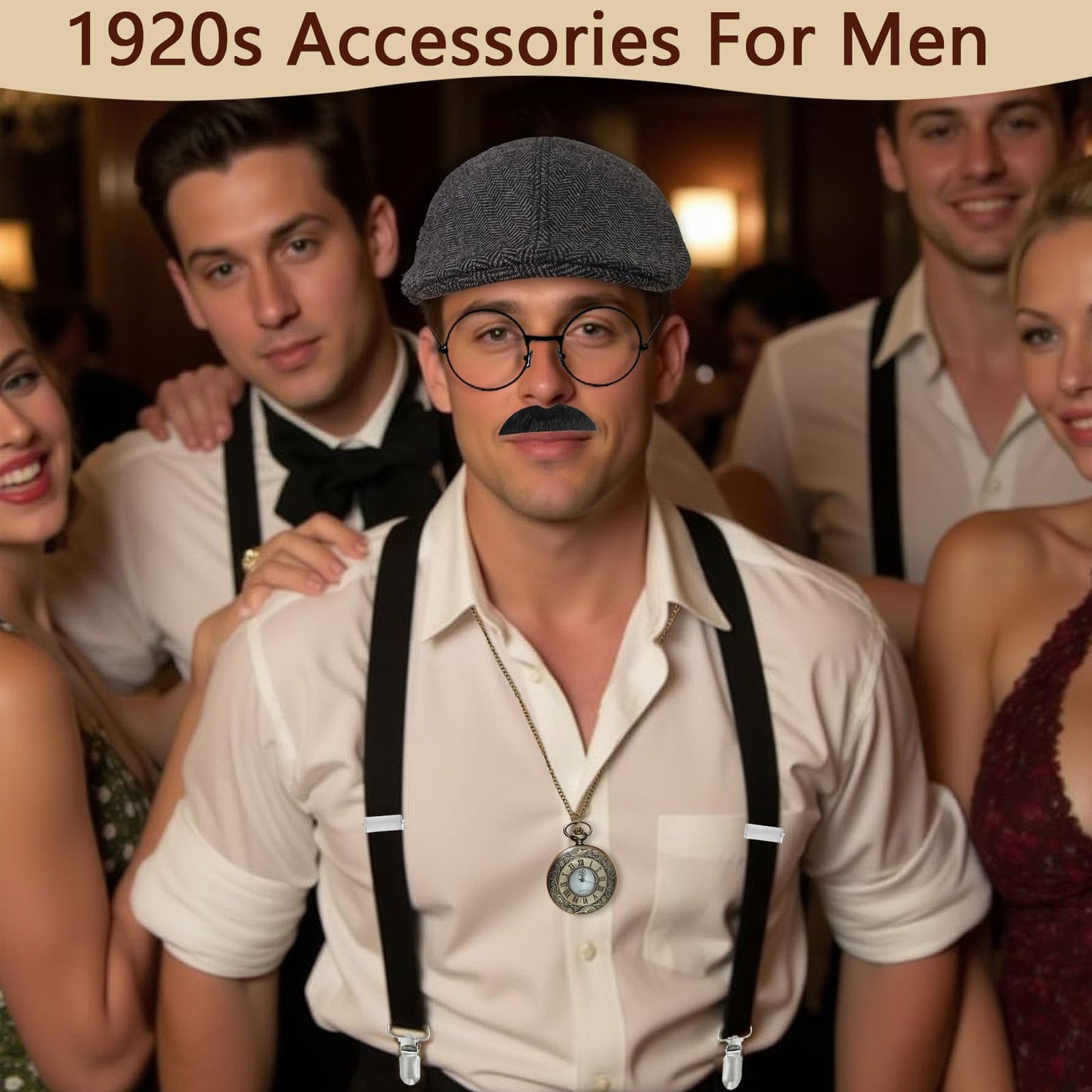 Men's 1920s Accessories - Great Gatsby Costume Men - Cosplay Retro