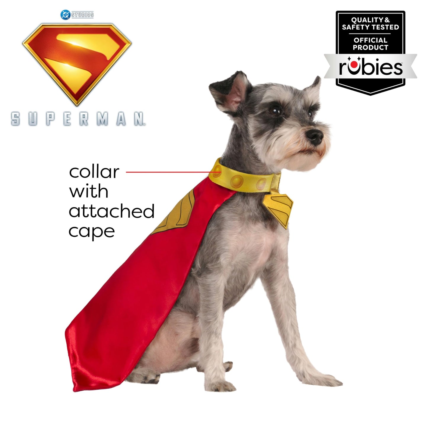 Official DC Superman Movie Krypto Pet Dog Costume - Pet Superhero