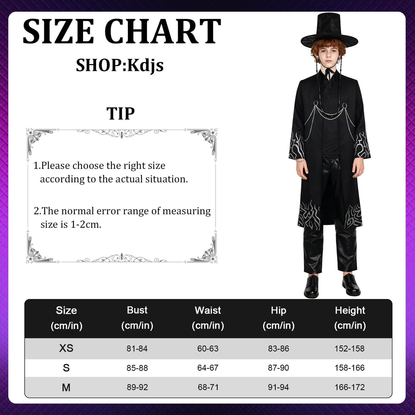 Jinu Costume Setfor Kid Teen - Anime Movie Pop Black Demon Costume