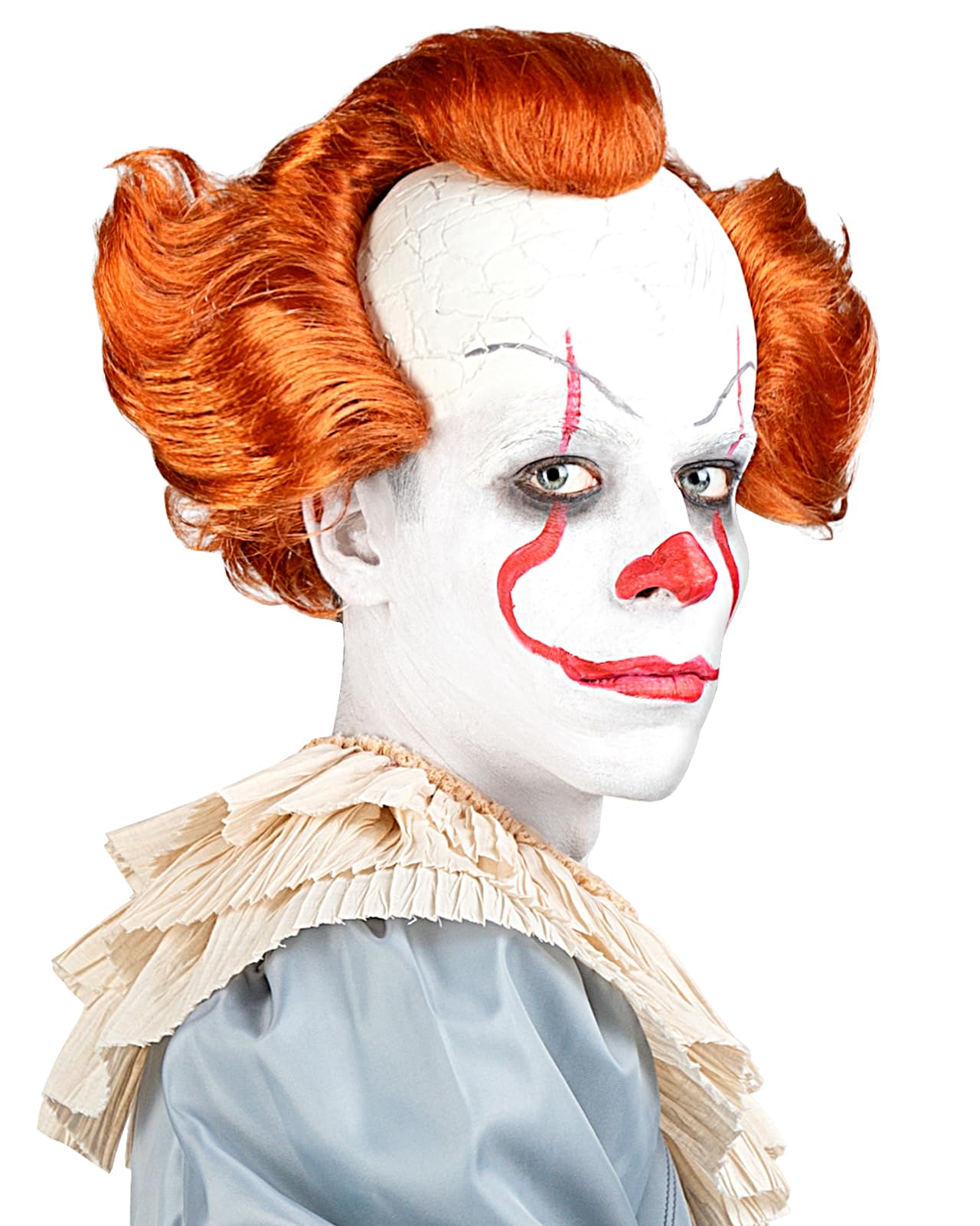 Funidelia Official Pennywise Wig - IT Chapter Two for Men and Women, Includes wig with forehead. Costume accessories for adults for parties, Carnival and Halloween