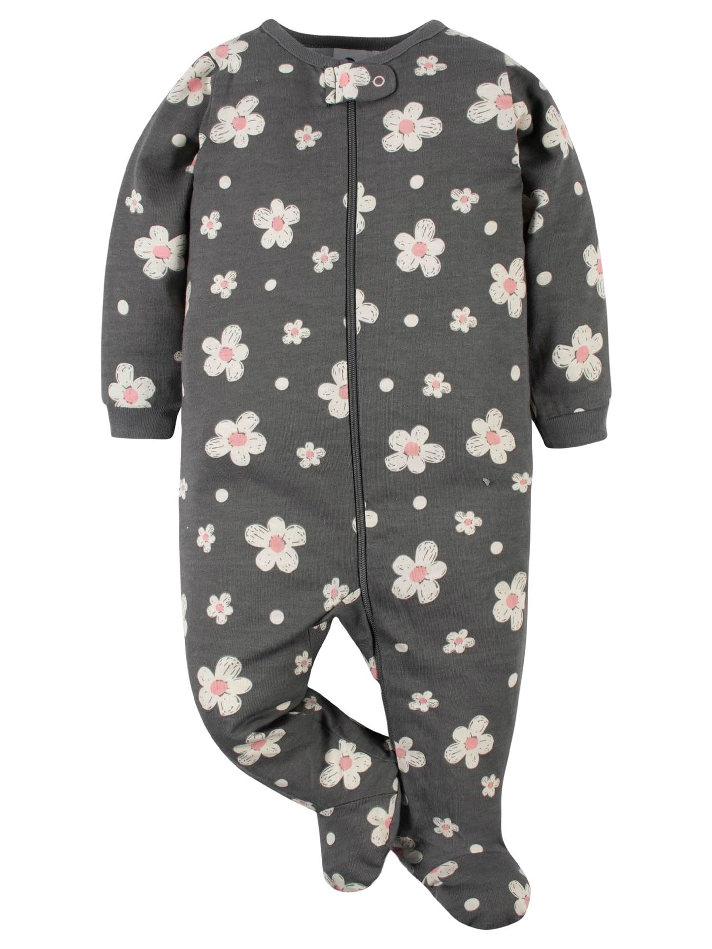 Gerber 4 pack Baby Girls' Bunny Sleep N' Play with Mitten Cuffs