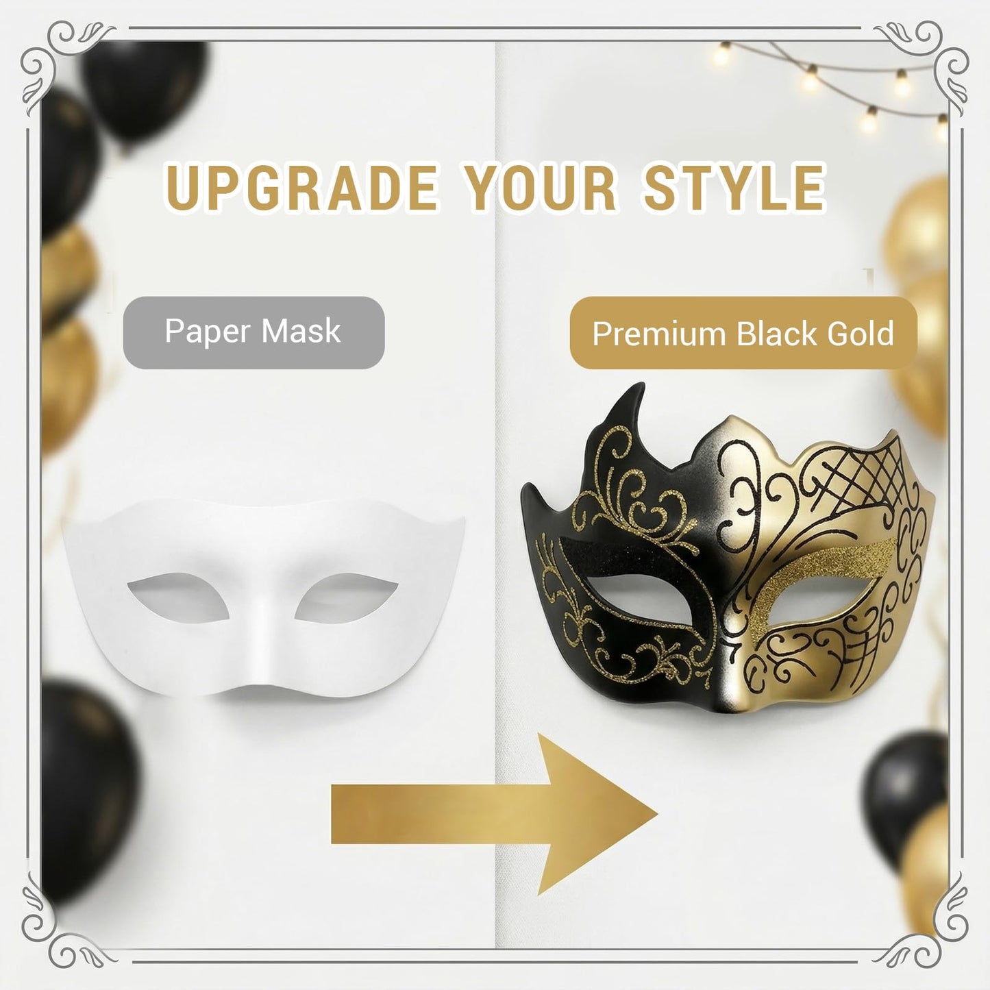 hommova 2 PCS Masquerade Masks for Couple Women Men, Half Face Lace Masquerade Ball Masks for Parties and Bars Halloween Venetian Carnival Party
