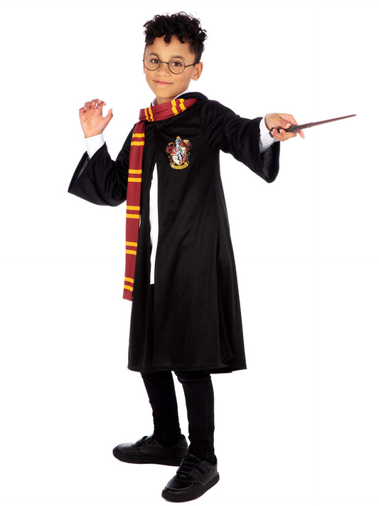Harry Potter Costume | Hogwarts Fancy Dress | Gryffindor Robe | Costumes for Kids Black 7-8 Years