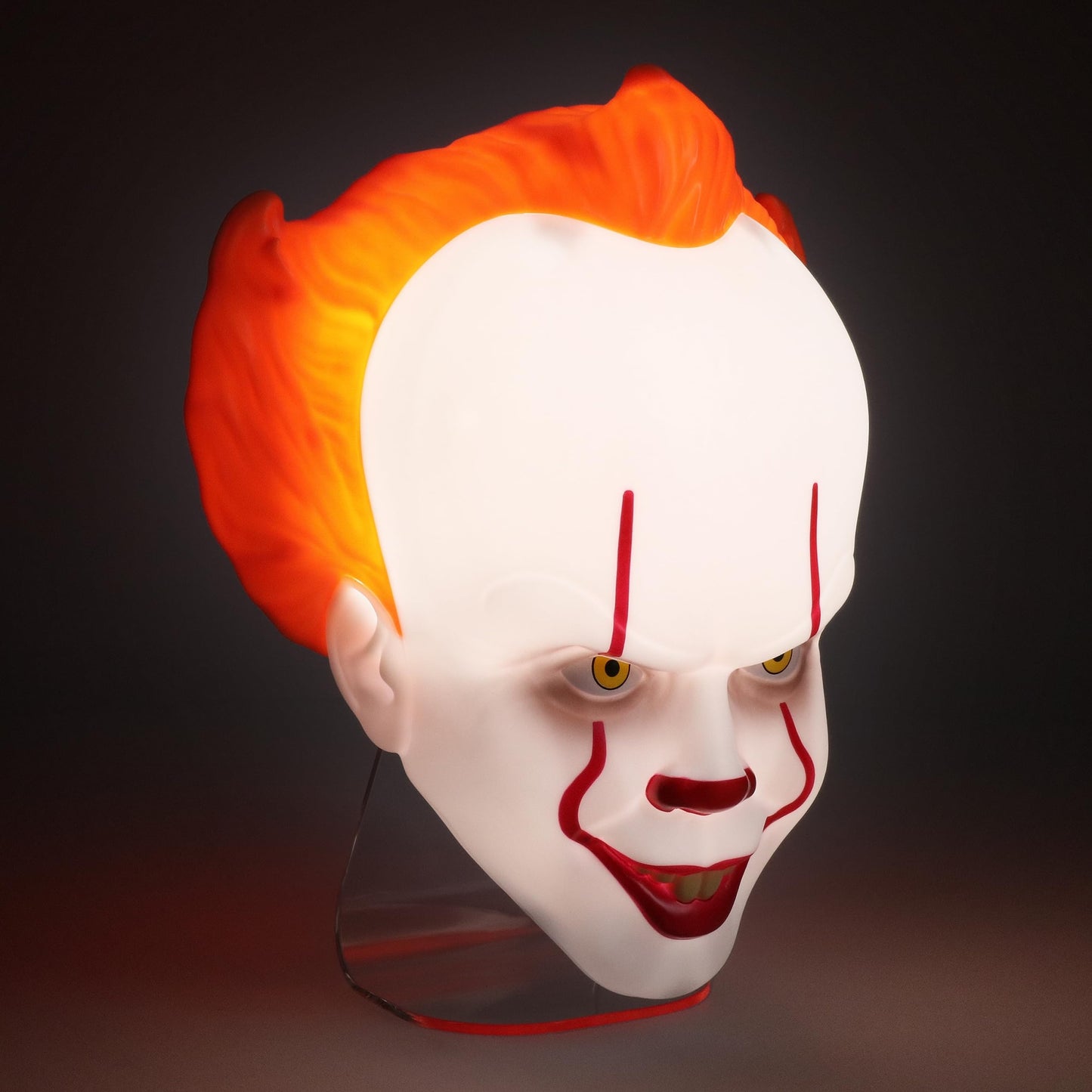 Paladone Pennywise Mask Light - Officially Licensed IT Mood Lamp, Wall Mounted or Free Standing, Spooky Halloween Decor, Gift for Horror Film Fans, USB Cable Included - 18cm