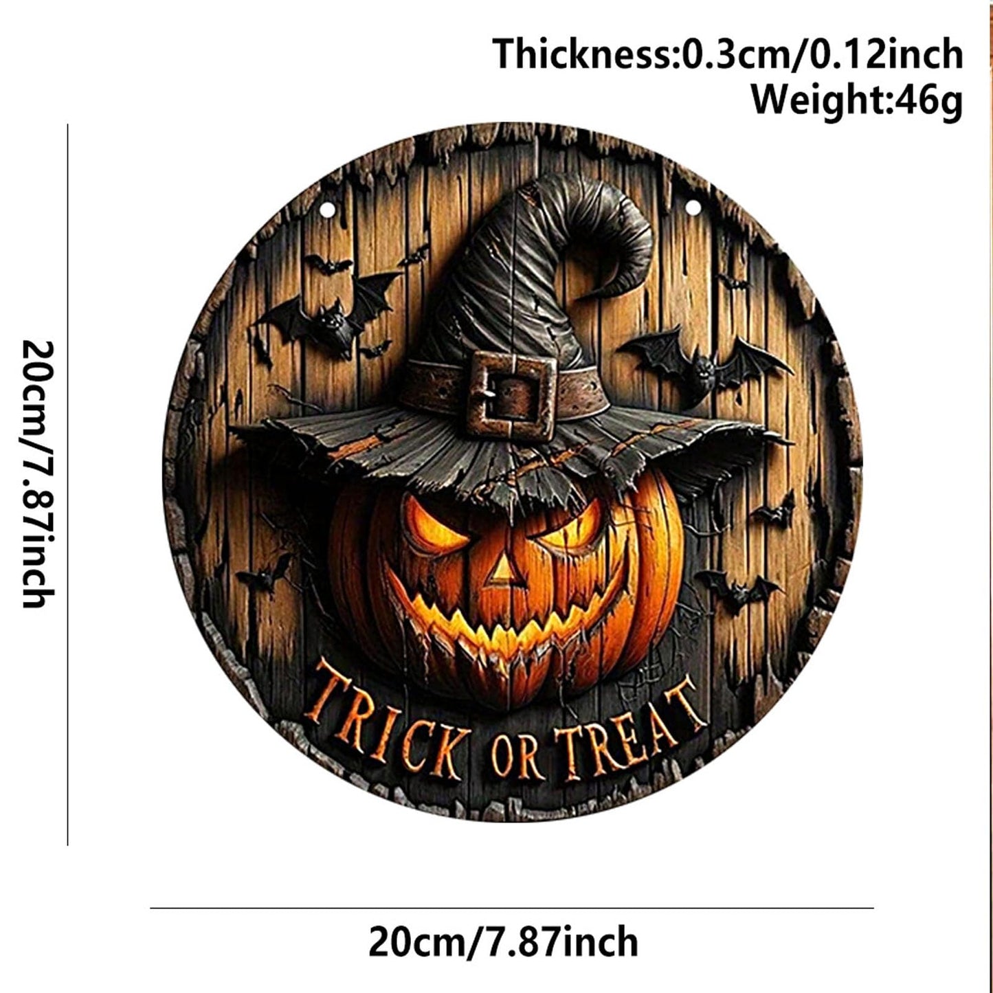 Halloween Decorations, Wood Sign Pumpkin Ornaments, Wicked Pumpkins with Hats, Indoor Outdoor Home Halloween Decor