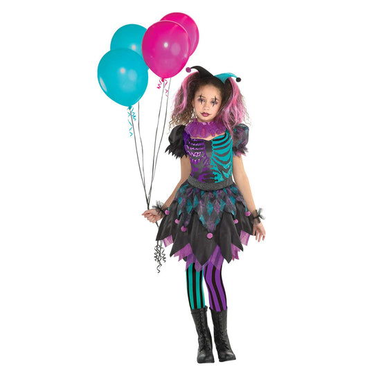 amscan 9904759 Girls Creepy Harlequin Halloween Fancy Dress Costume Age 10-12 Years