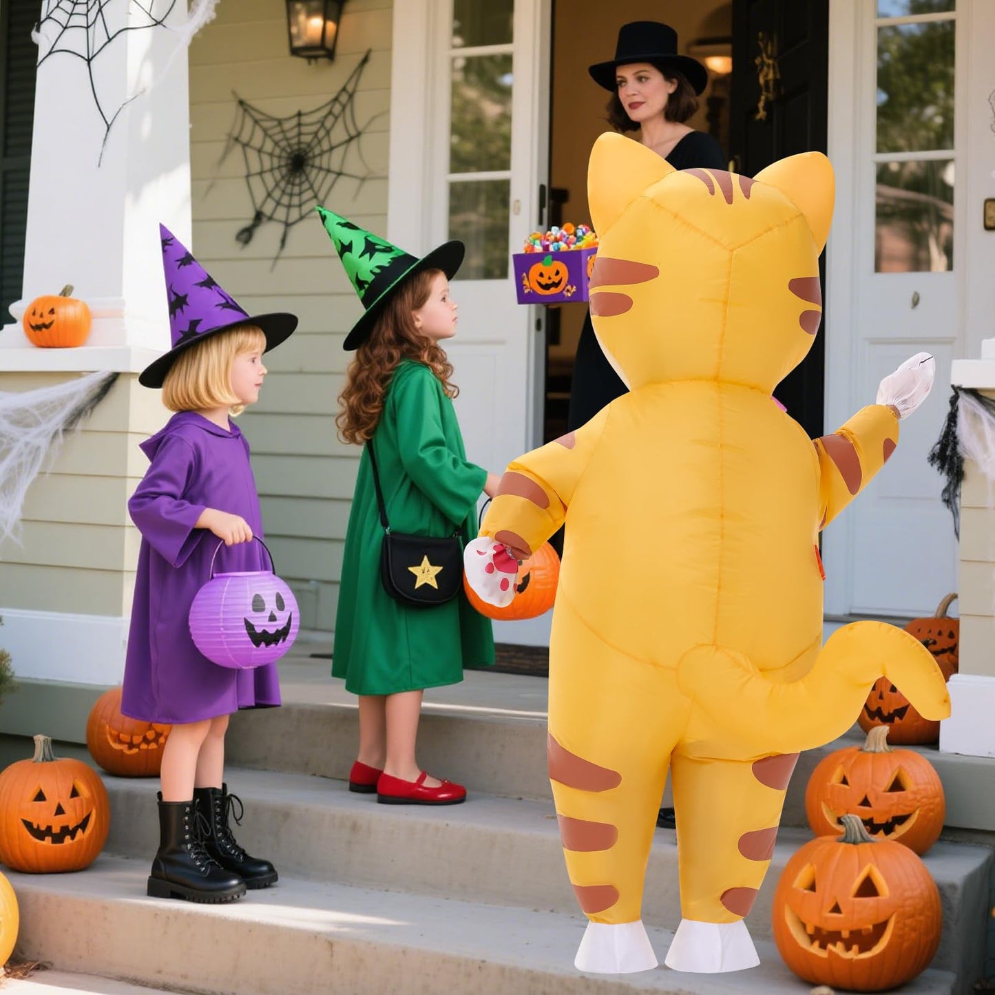 Spinosaurus Inflatable Cat Costume Kids Inflatable Halloween Costumes Funny Blow Up Animal Costume for Boys Girls