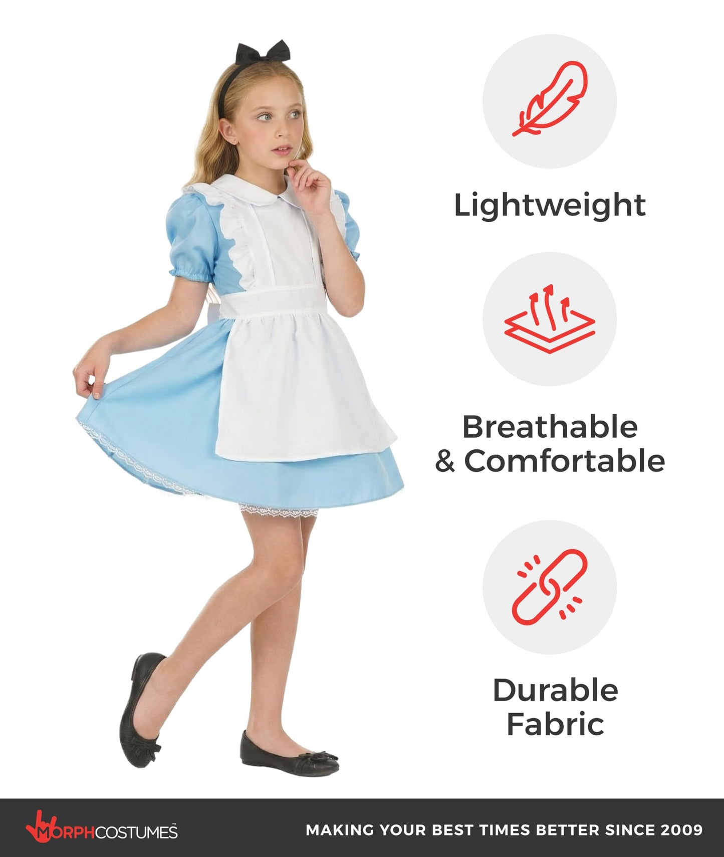 Fun Shack Alice in Wonderland Costume for Girls, Alice in Wonderland Costume Kids, World Book Day Costumes for Girls, Small