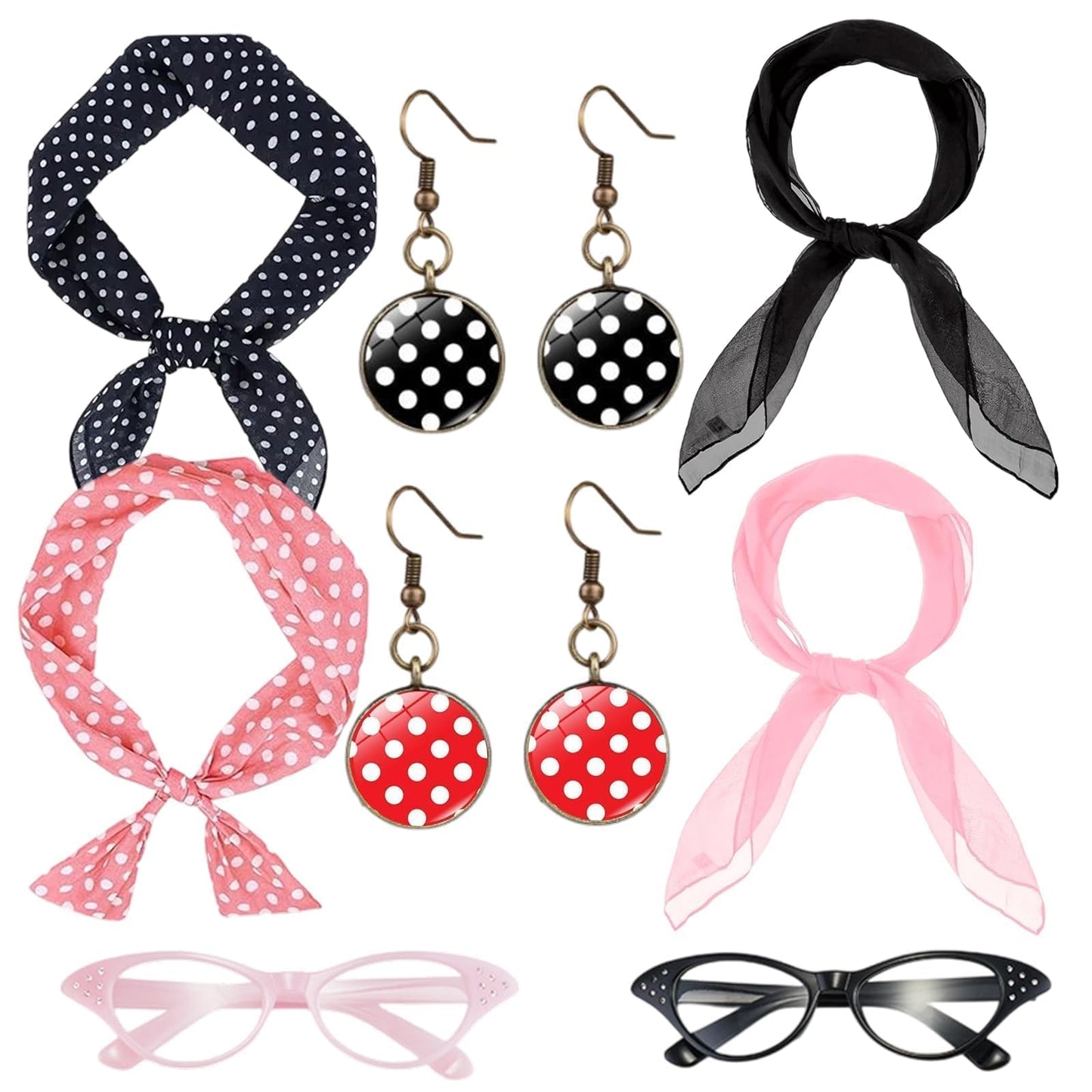 Pink Ladies Fancy Dress Accessories - 50s Ladies' Retro Costume