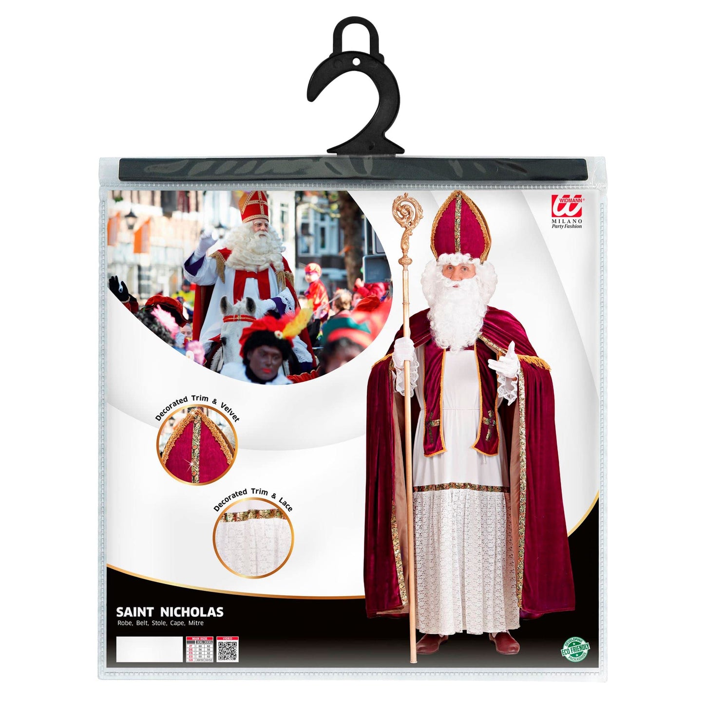 W WIDMANN MILANO Party Fashion - Archbishop Costume for Men, Show, Priests, Religious, Saint Nicholas, Knecht Ruprecht, Carnival, Theme Parties, Size XXL/XXXL