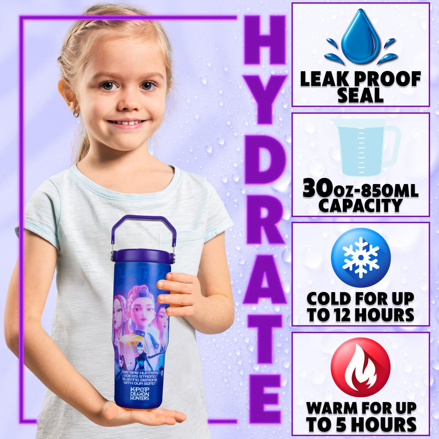 Official Tumbler - Insulated Water Bottle with Straw & Handle