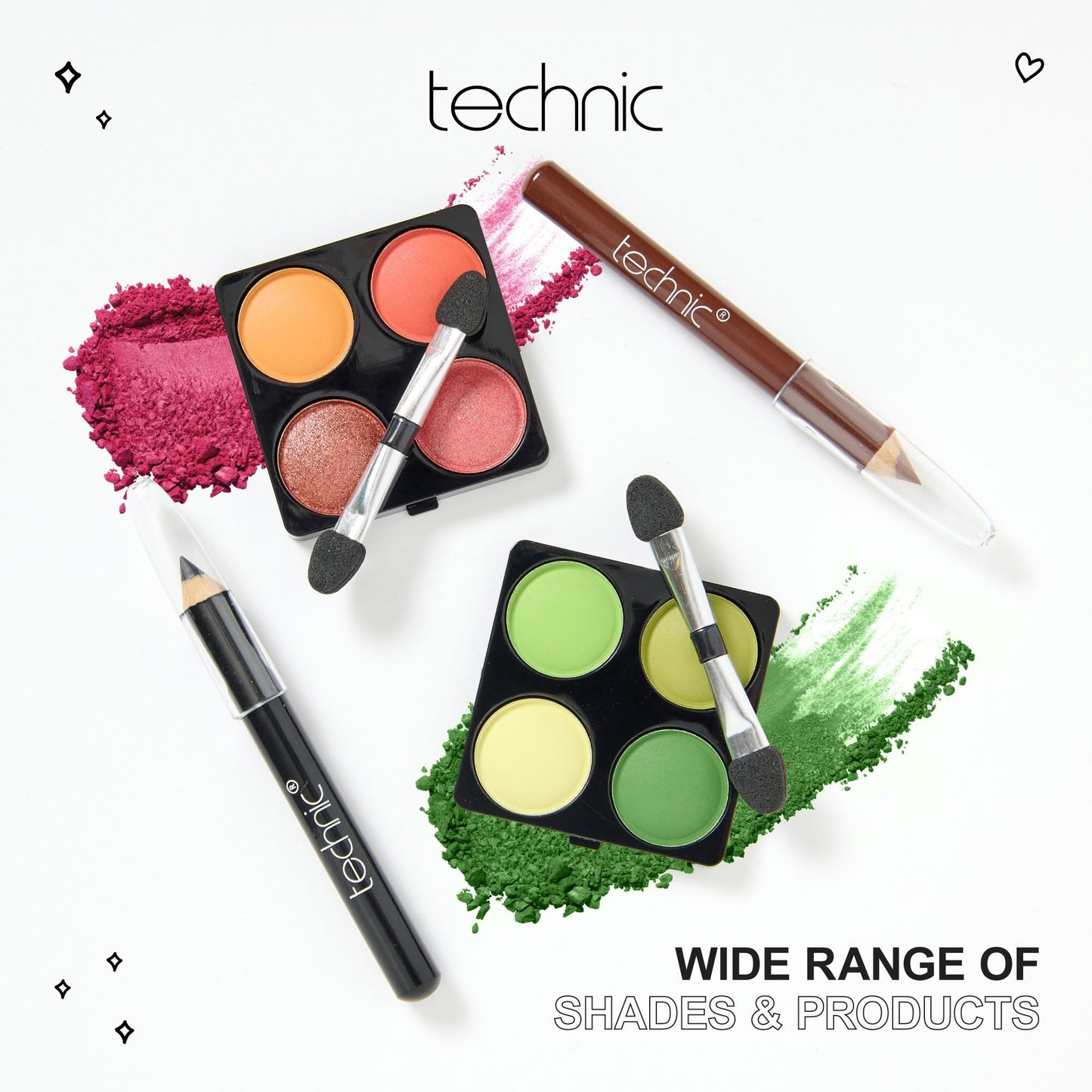 Technic Super Beauty Case – All-in-One Portable Makeup & Nail Kit with 48 Pieces for Beginners & Aspiring MUAs