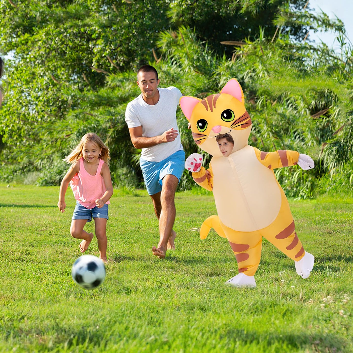 Spinosaurus Inflatable Cat Costume Kids Inflatable Halloween Costumes Funny Blow Up Animal Costume for Boys Girls