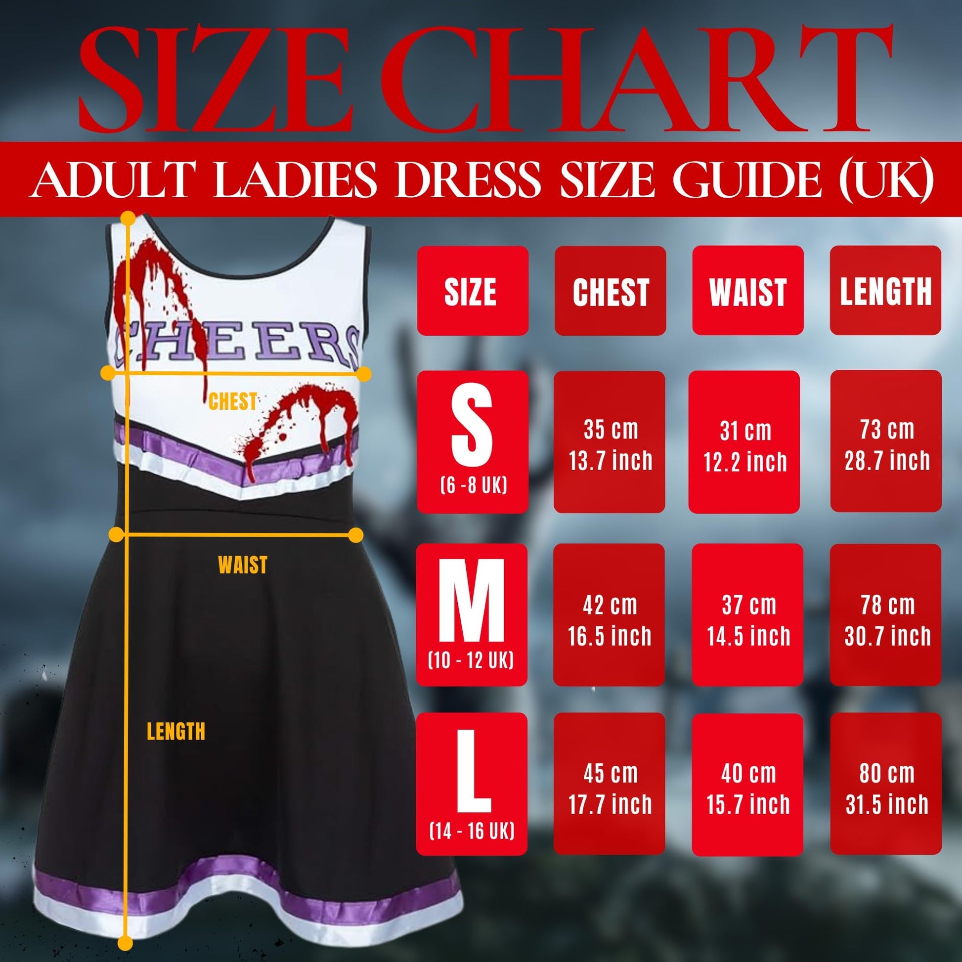 Zombie Cheerleader Halloween Costumes for Women - Dead Cheerleader (image 8)