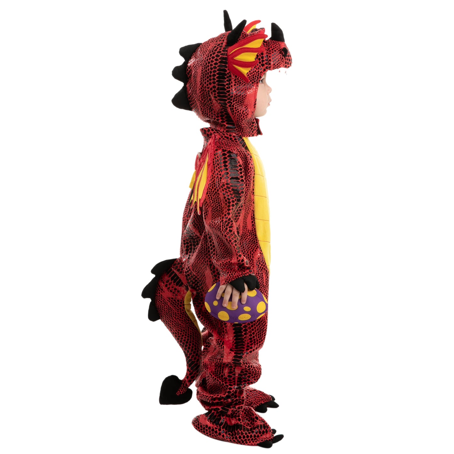 Spooktacular Creations Child Dragon Costume for Halloween Trick or Treating Dinosaur Dress-up Role Playing (Red)