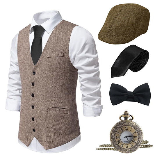 1920s Men's Costume Set for Halloween - Gatsby Fancy Dress