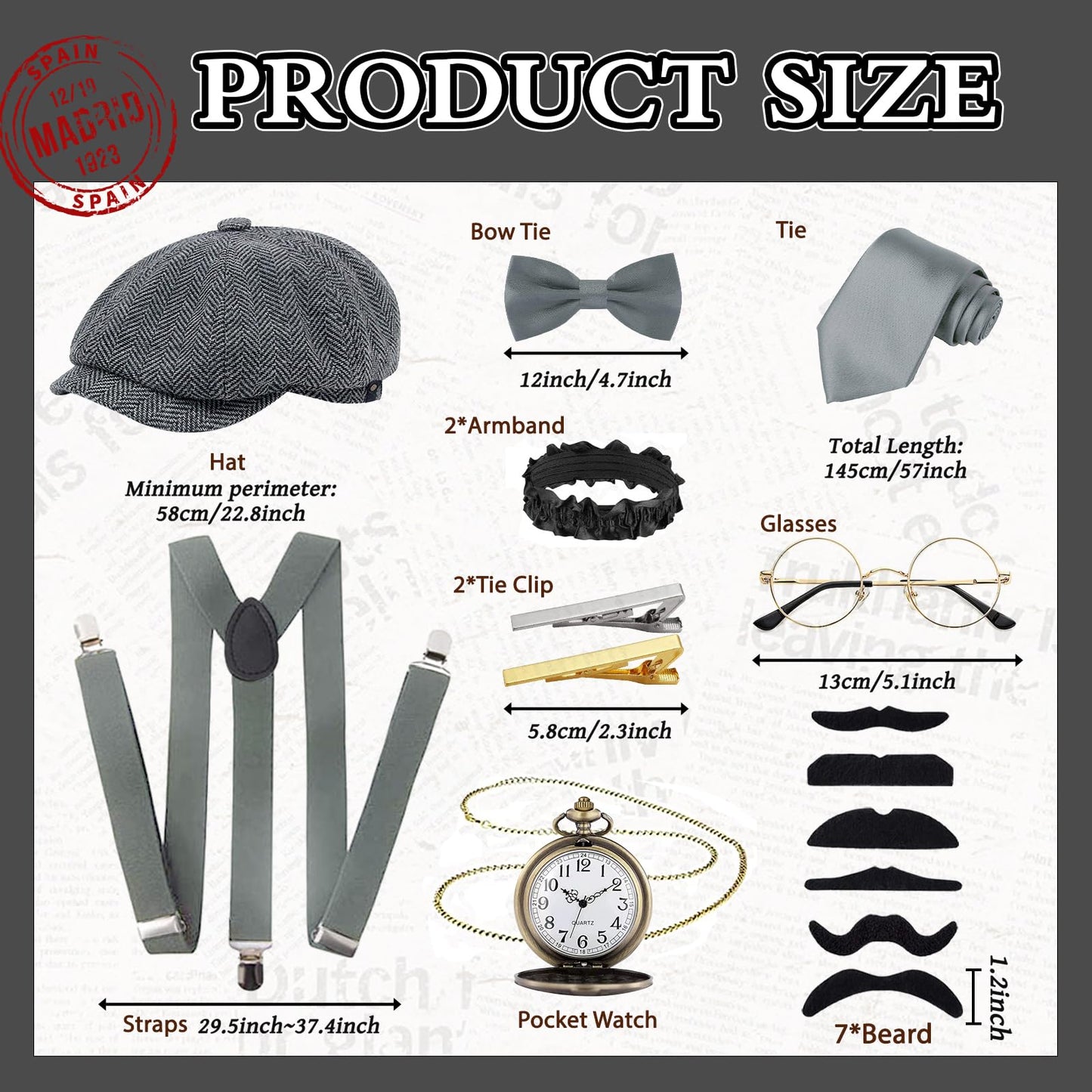 1920s Mens Costume - Roaring 20s Great Gastby Gangster Outfit