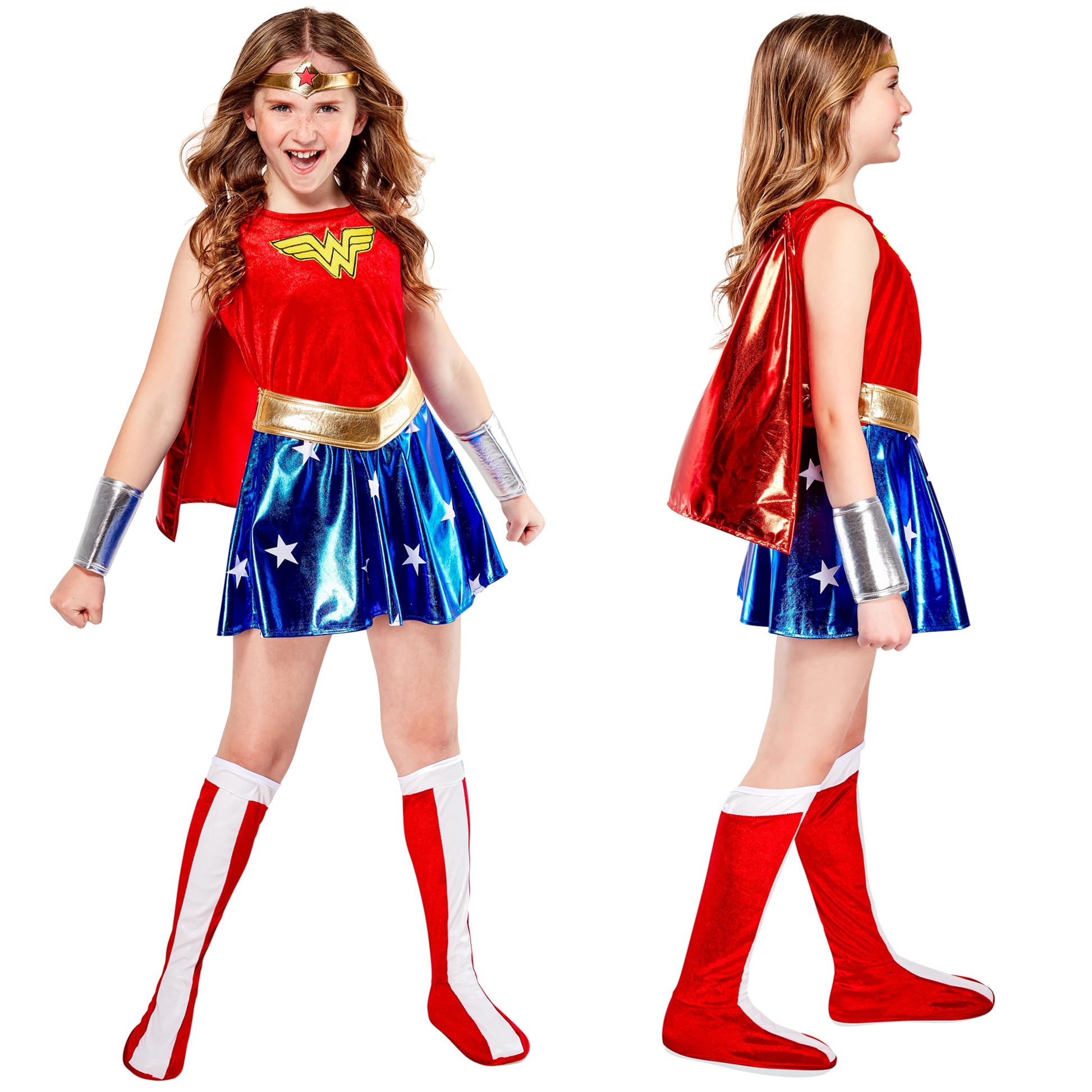 Official Deluxe Wonder Woman Fancy Dress - Children Costume (image 3)