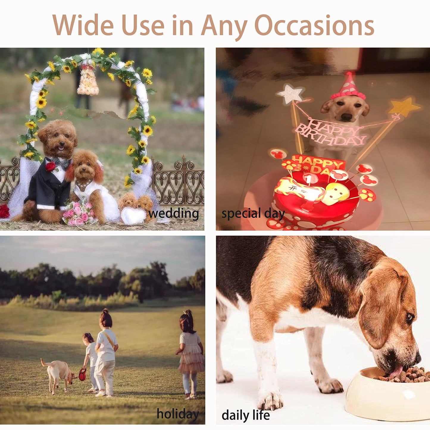 Pet Dresses for Dogs Cats Girl - Cute Princess Bowknot Dress Puppy (image 7)