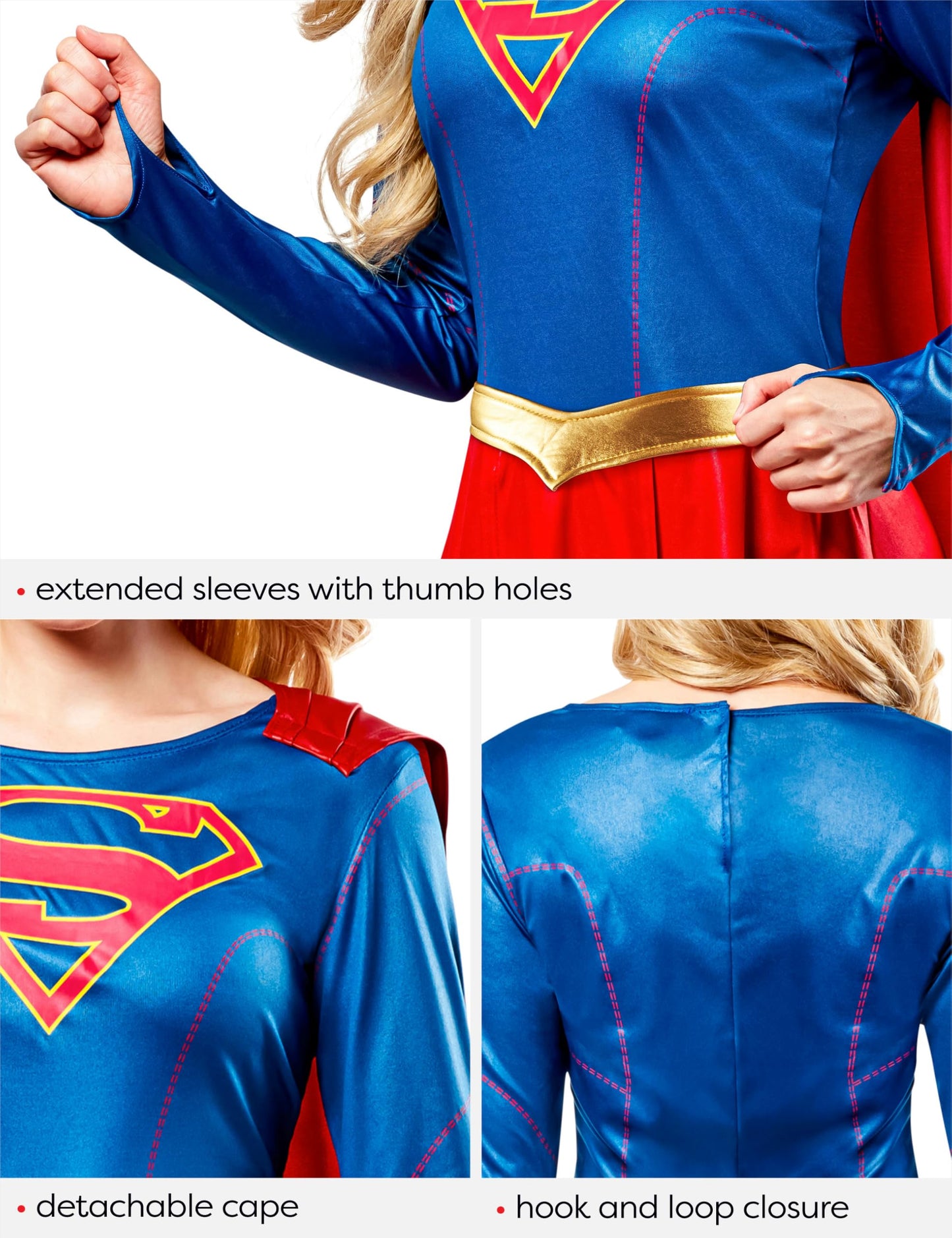 Rubie's Official Supergirl Ladies Fancy Dress Superhero Womens Adults Super Girl Costume Outfit, Red, Large: UK 14-16