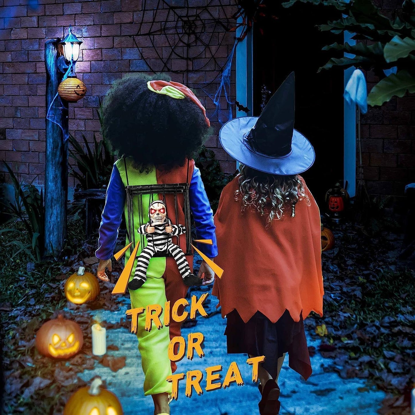 Screaming Animated Hanging Halloween Decorations Outdoor Indoor