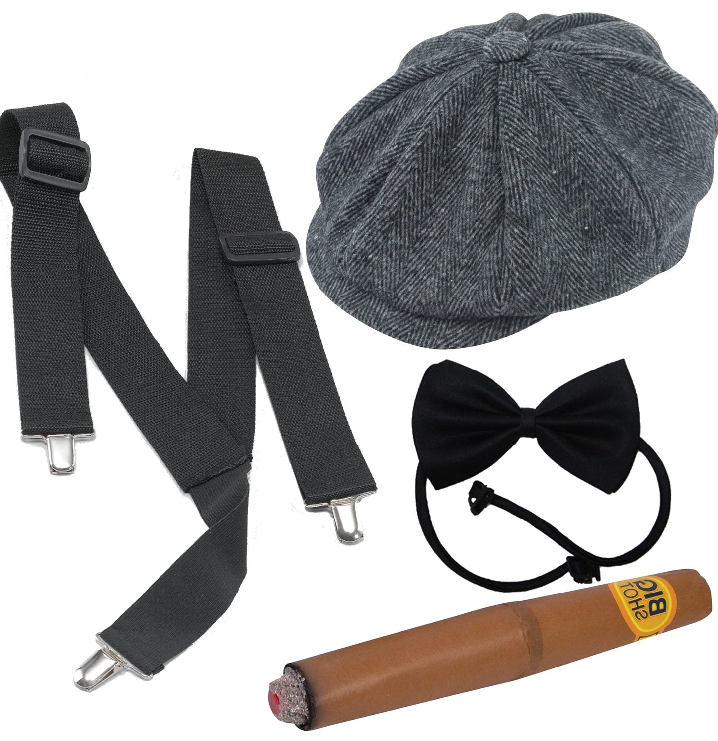 Men's 1920s Mafia Costume Set - Godfather & Peaky Blinders Gangster